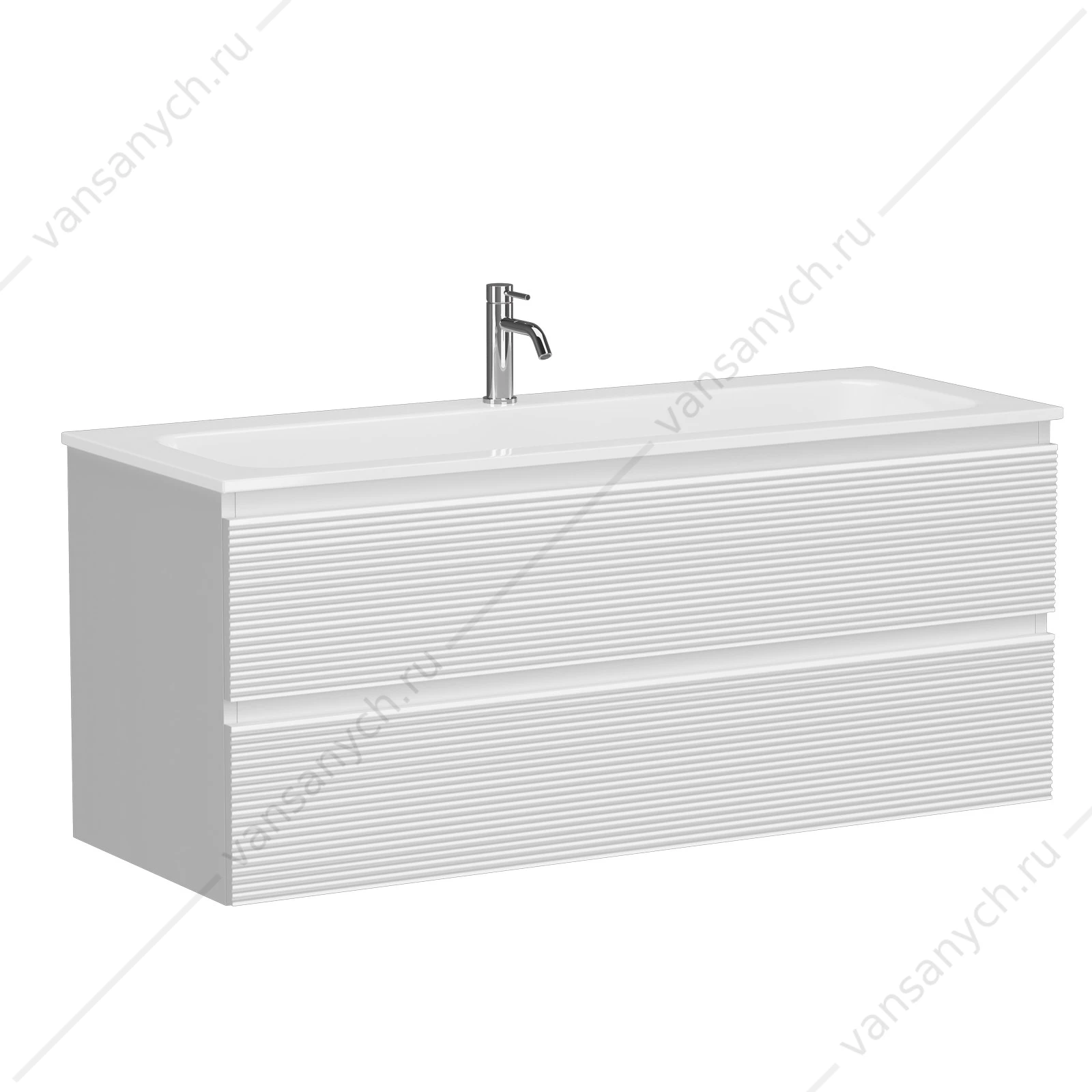 Тумба под раковину 120 подвесная SANCOS FOLK 119,5х50 Bianco FL120W