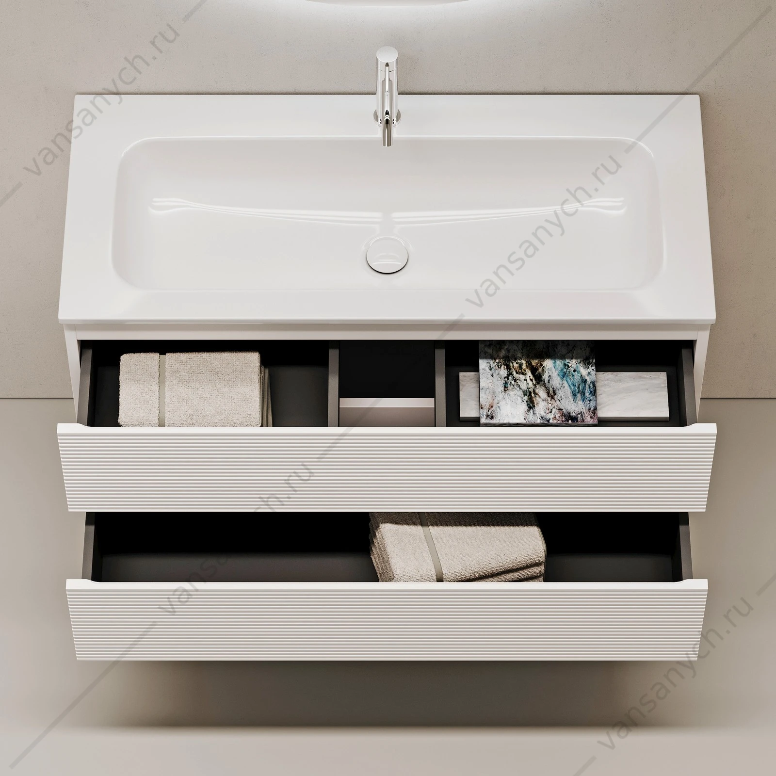 Тумба под раковину 120 подвесная SANCOS FOLK 119,5х50 Bianco FL120W