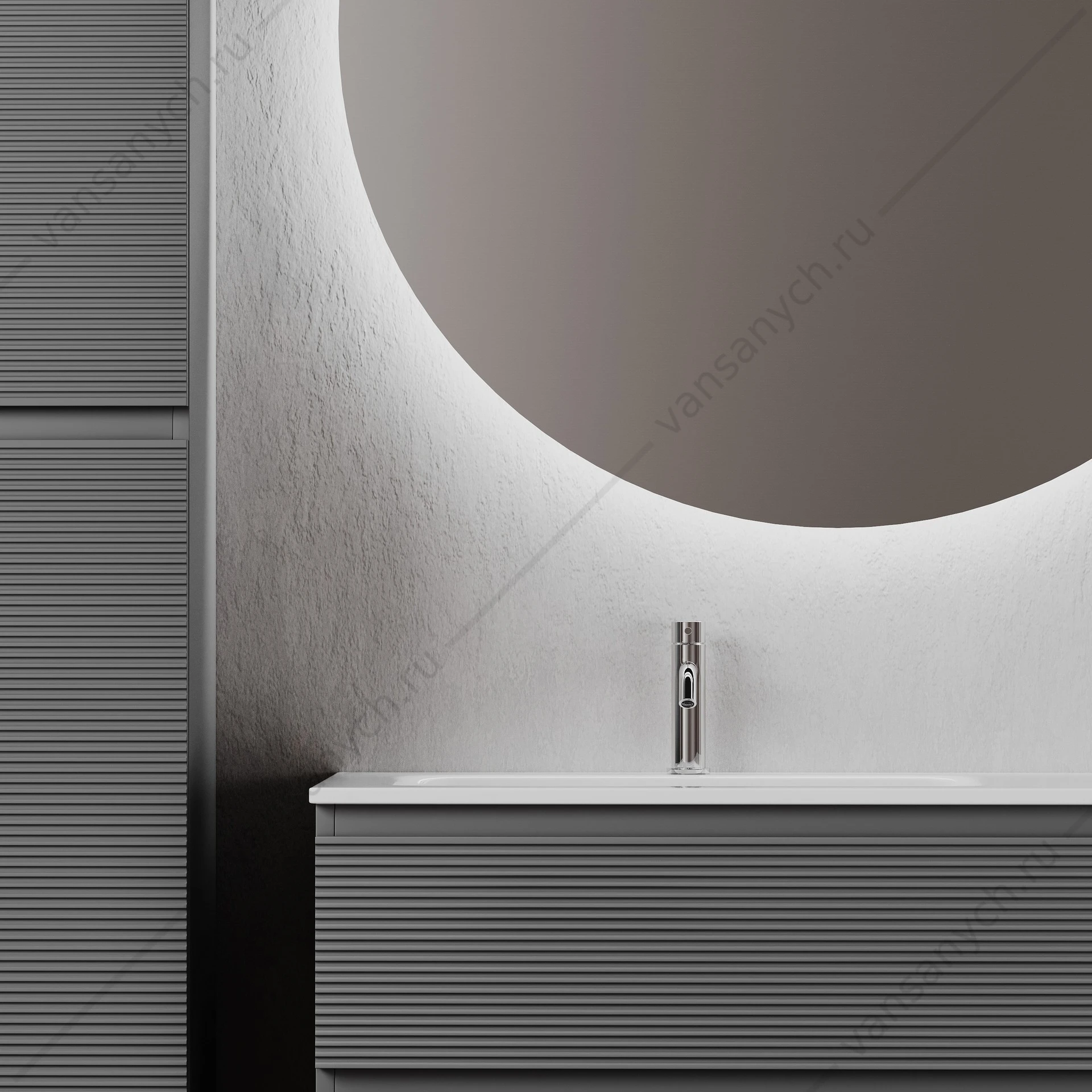 Тумба под раковину 100 подвесная SANCOS FOLK 99,5х50 Grey soft FL100LGS