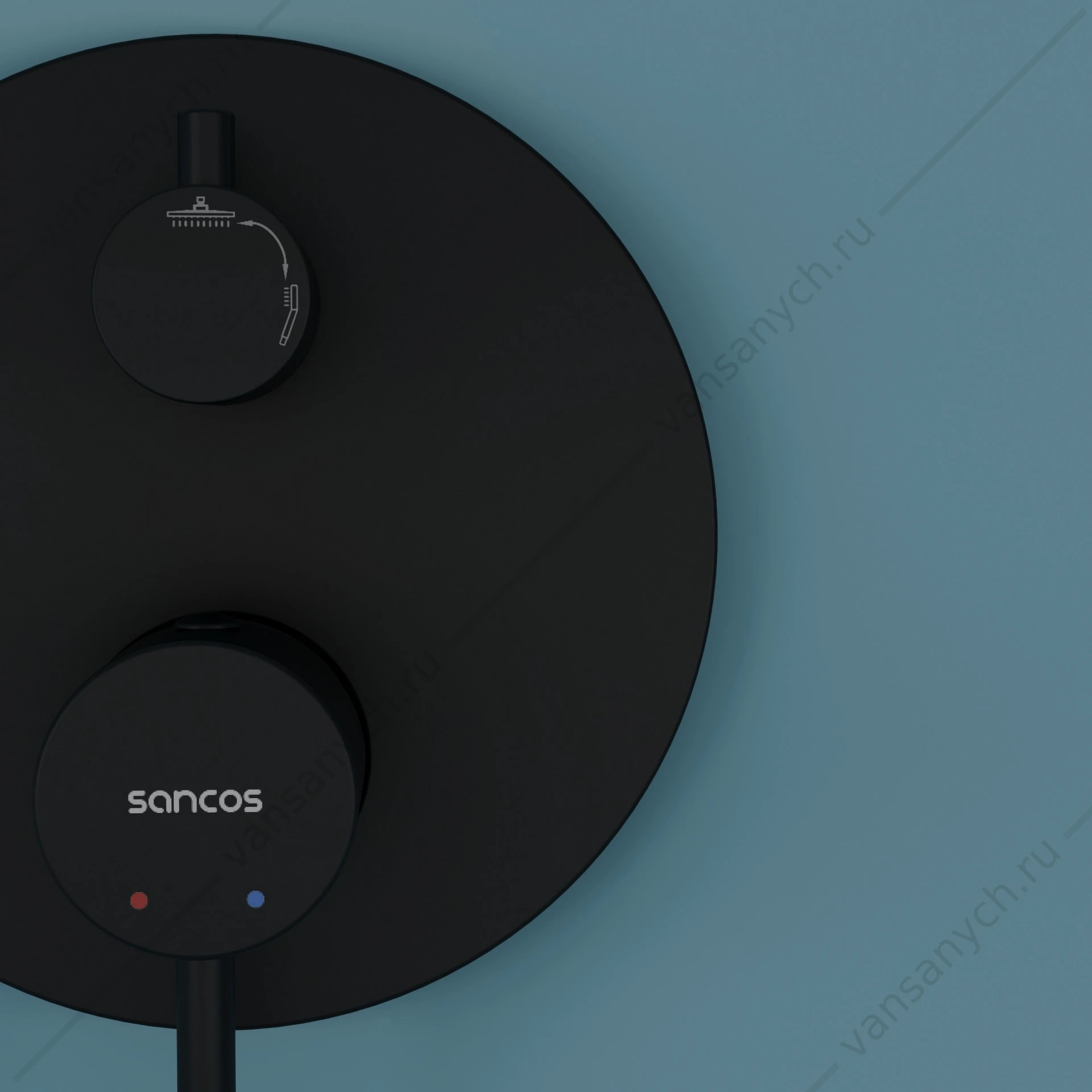 Душевая система Sancos Select SC3003MB встраиваемая в стену черный