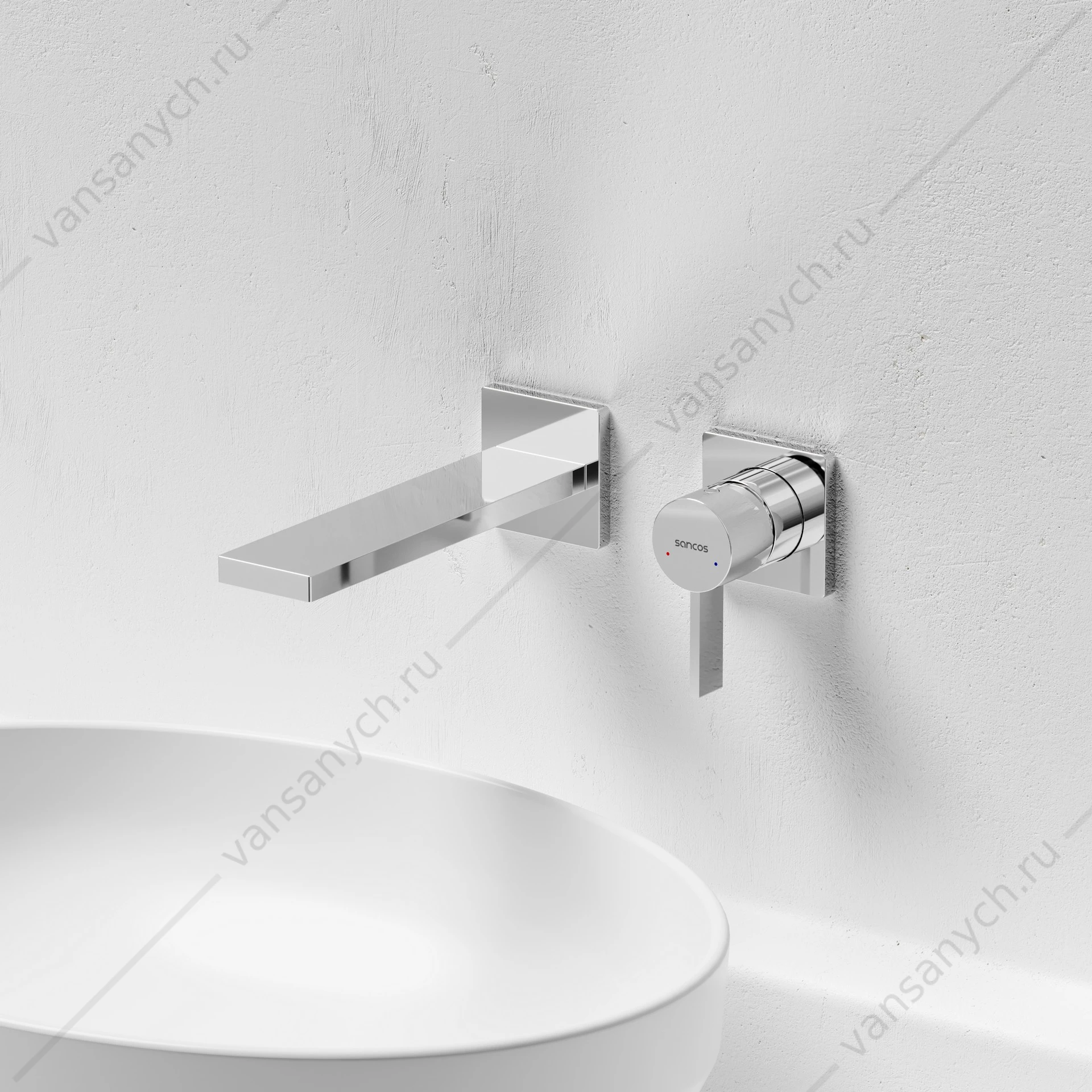 Смеситель Sancos Linn SC9021CH встраиваемый в стену хром