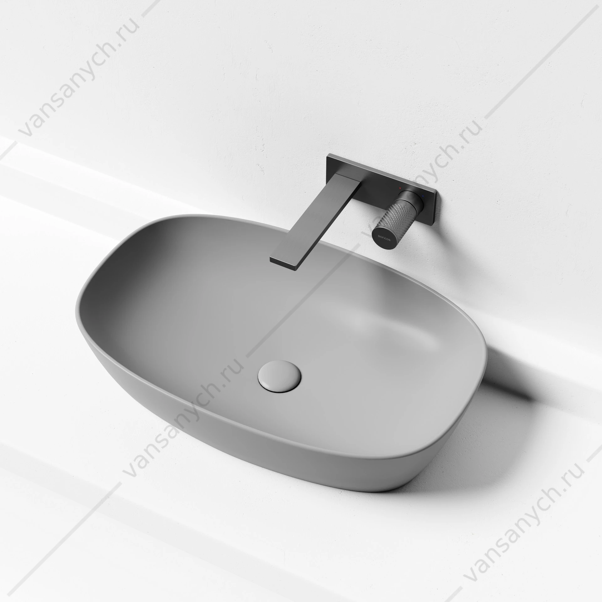 Смеситель Sancos Nexus SC9013GG встраиваемый в стену вороненая сталь