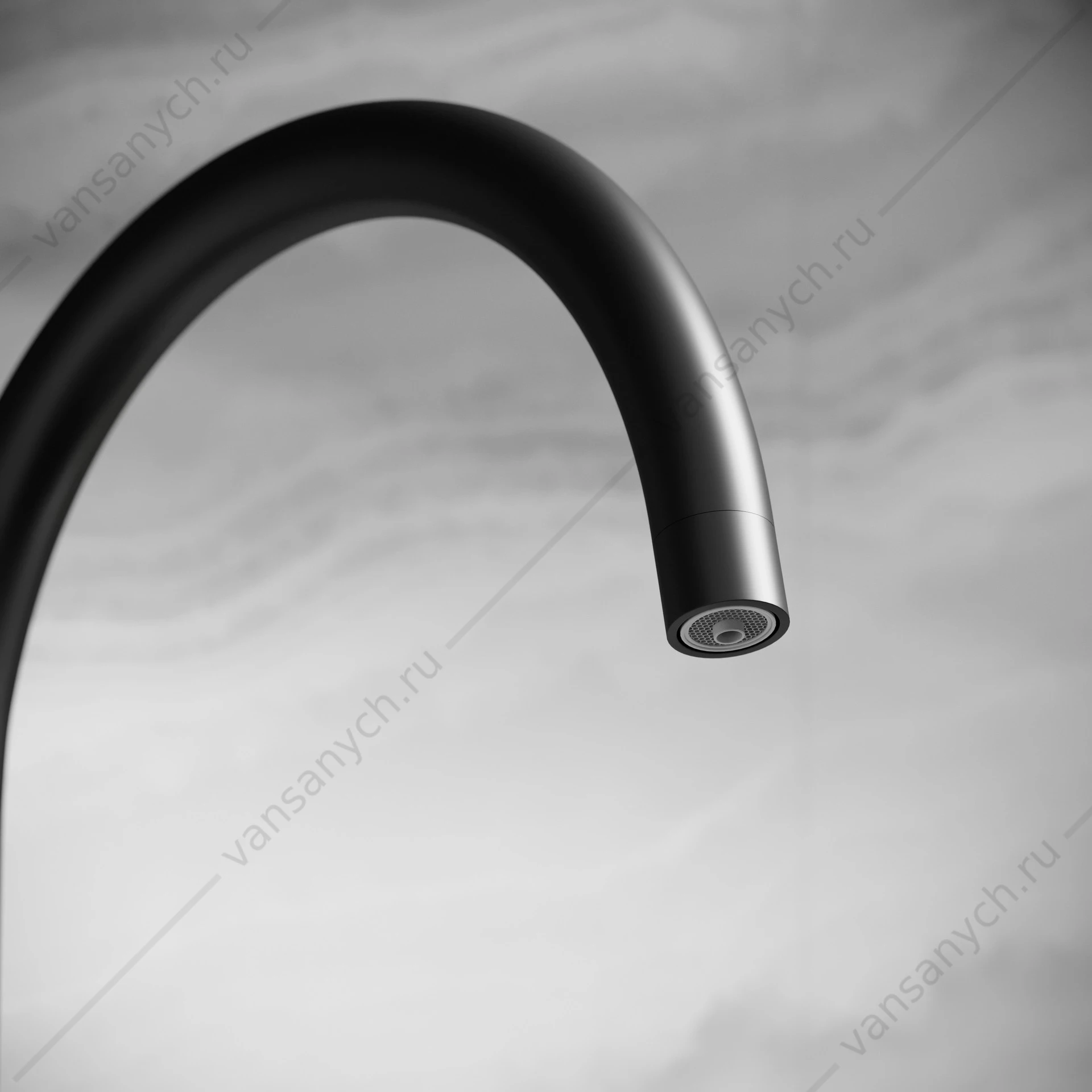 Смеситель с изливом питьевой воды Sancos Taper SC4012MB на мойку черный матовый