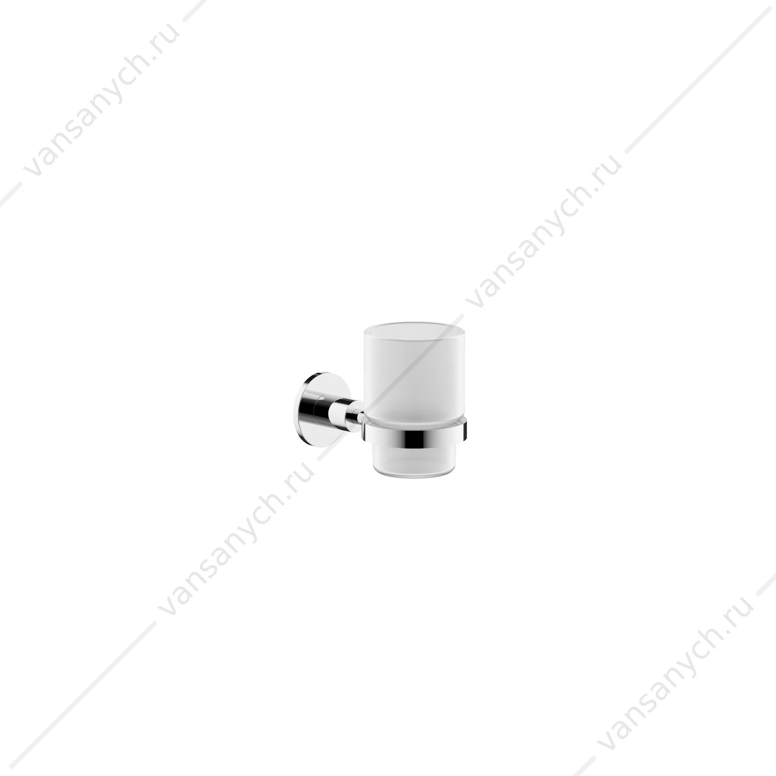 Стакан Sancos Base SC9030CH, хром, настенный