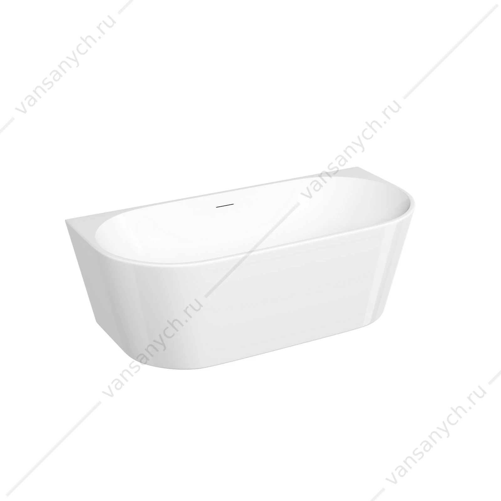 Ванна 170x80 Sancos Labo FB22 пристенная асимметричная