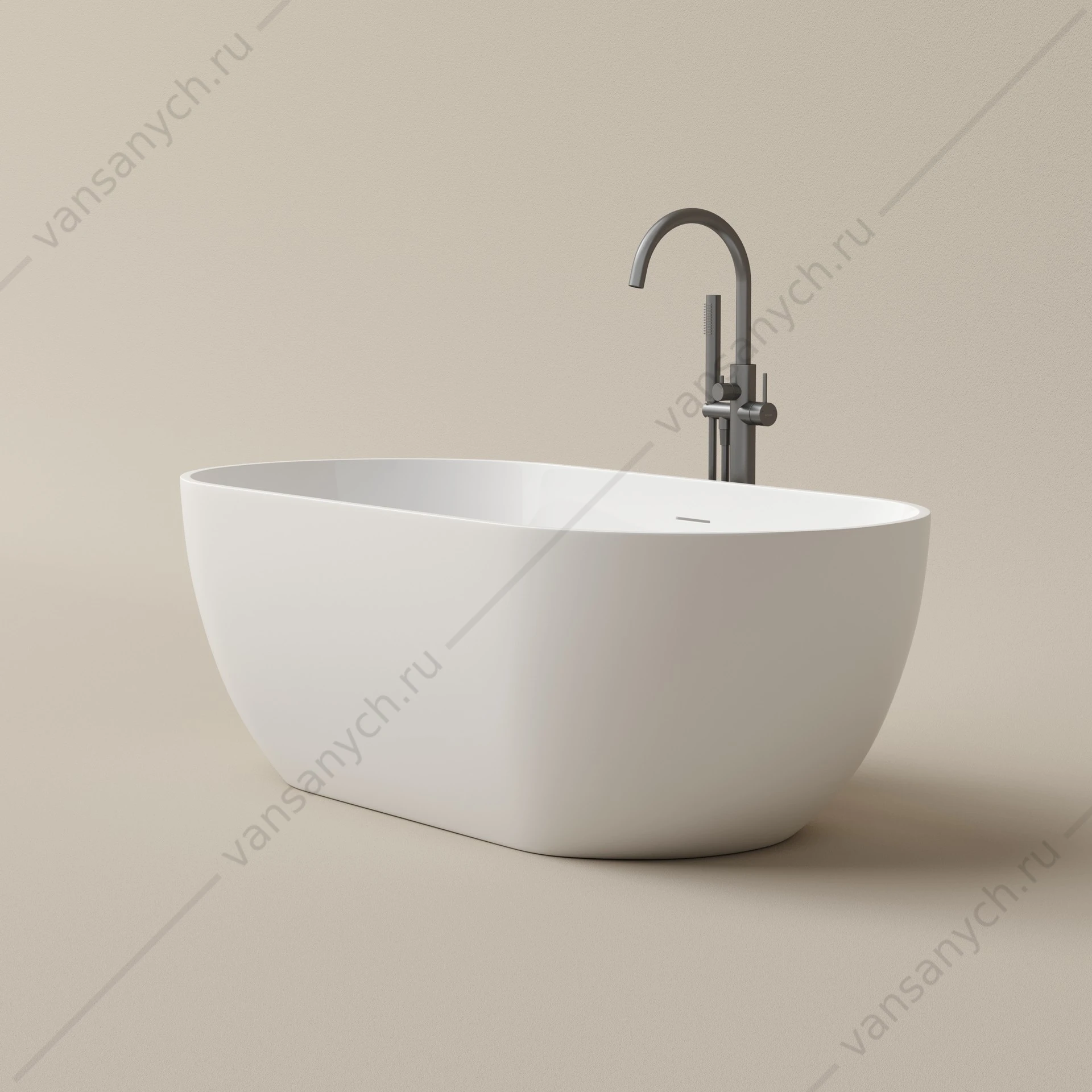 Ванна 170x80 Sancos Leaf FB20 отдельностоящая овальная