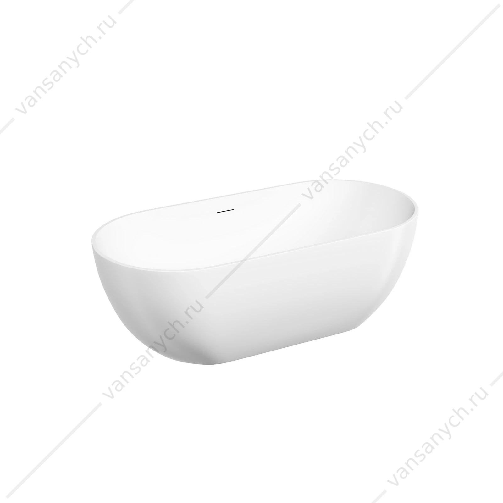 Ванна 170x80 Sancos Leaf FB20MW отдельностоящая овальная