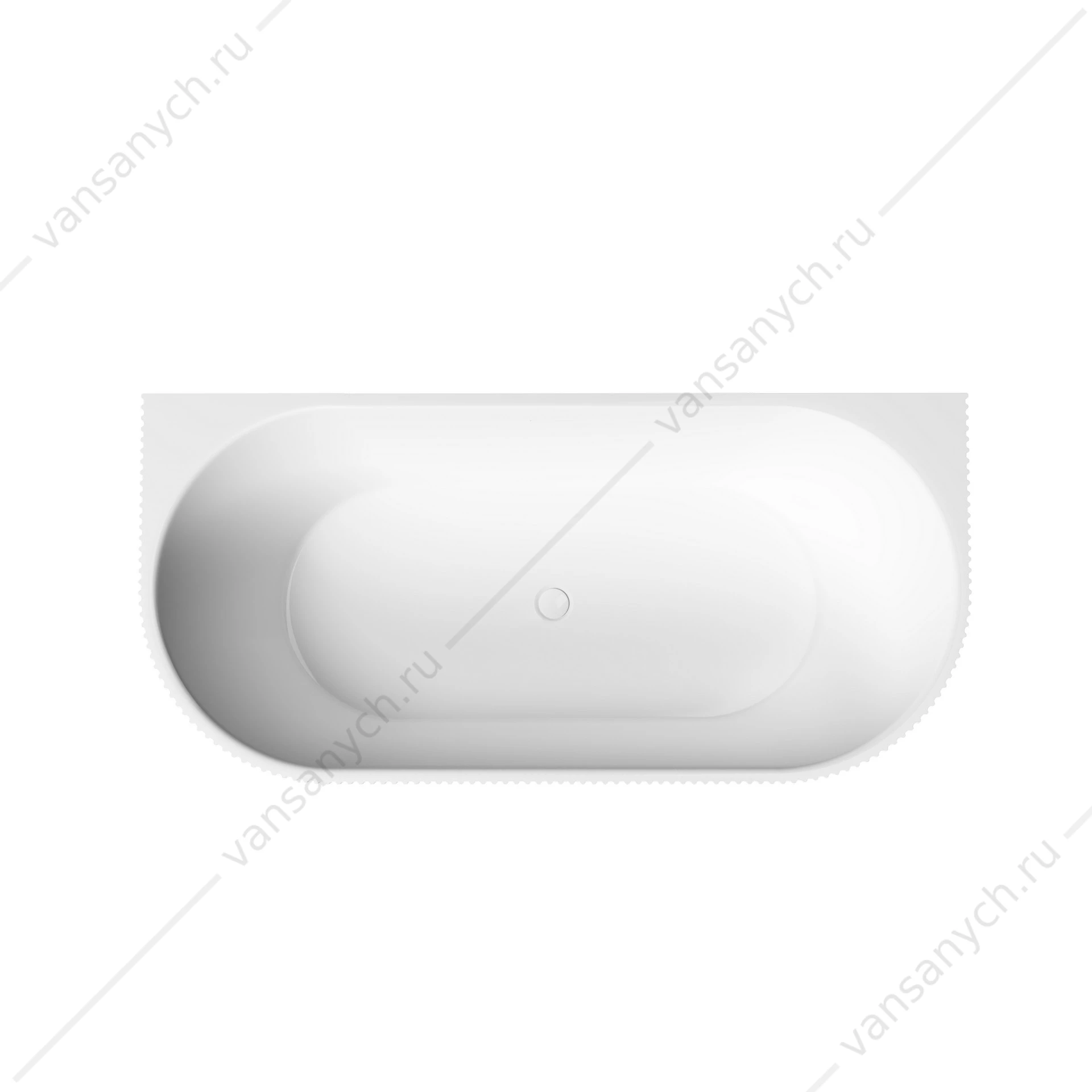 Ванна 170x80 Sancos Vivia FB25 пристенная асимметричная