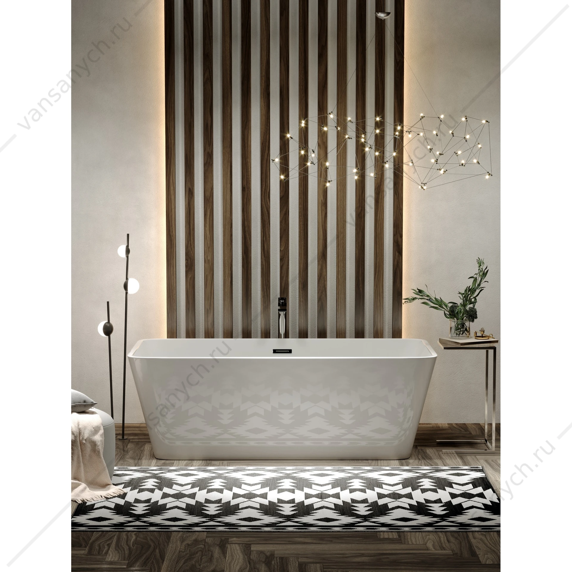 Ванна 170х80 акриловая Sancos Dama FB05 отдельностоящая прямоугольная