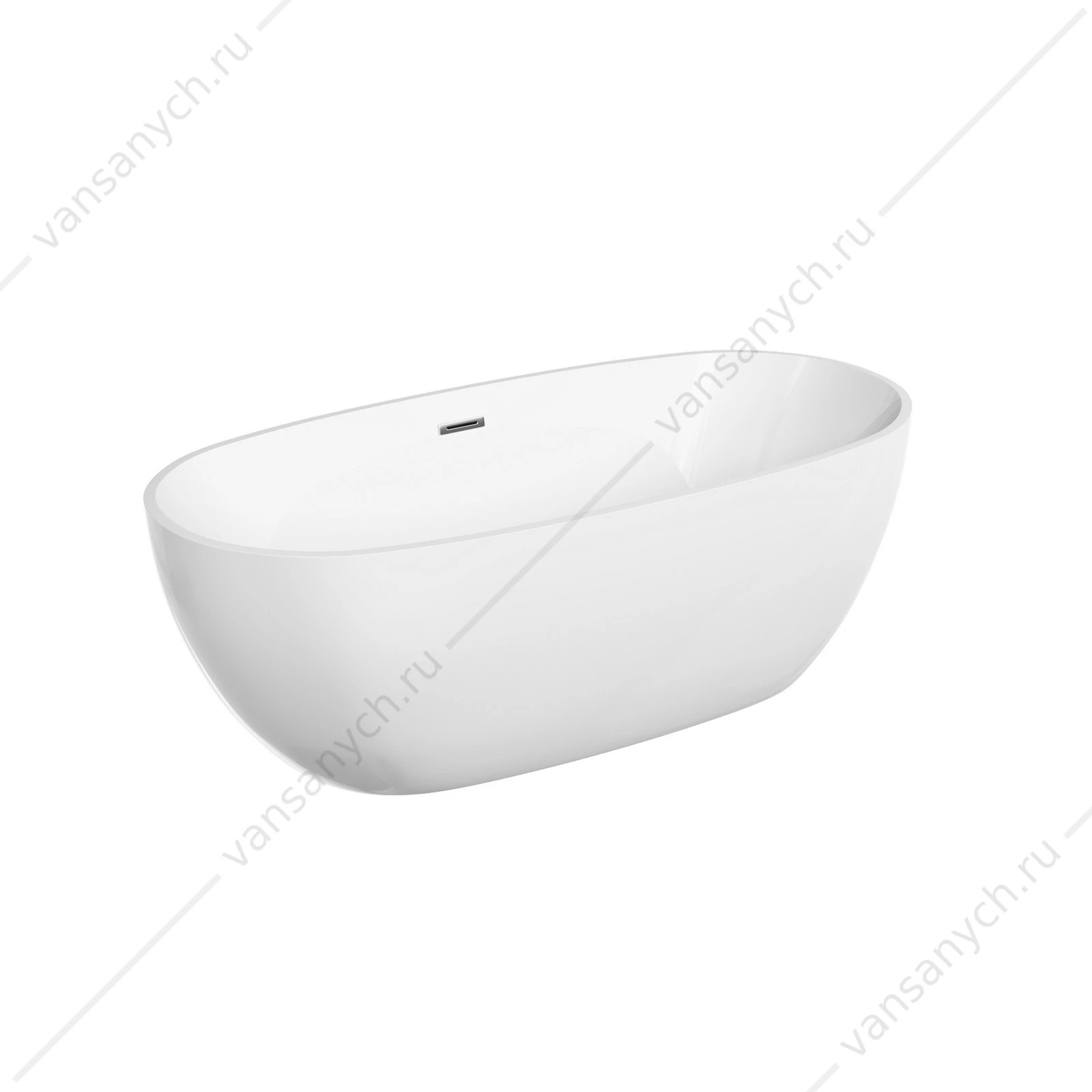 Ванна 170х80 акриловая Sancos Flo FB02 отдельностоящая овальная