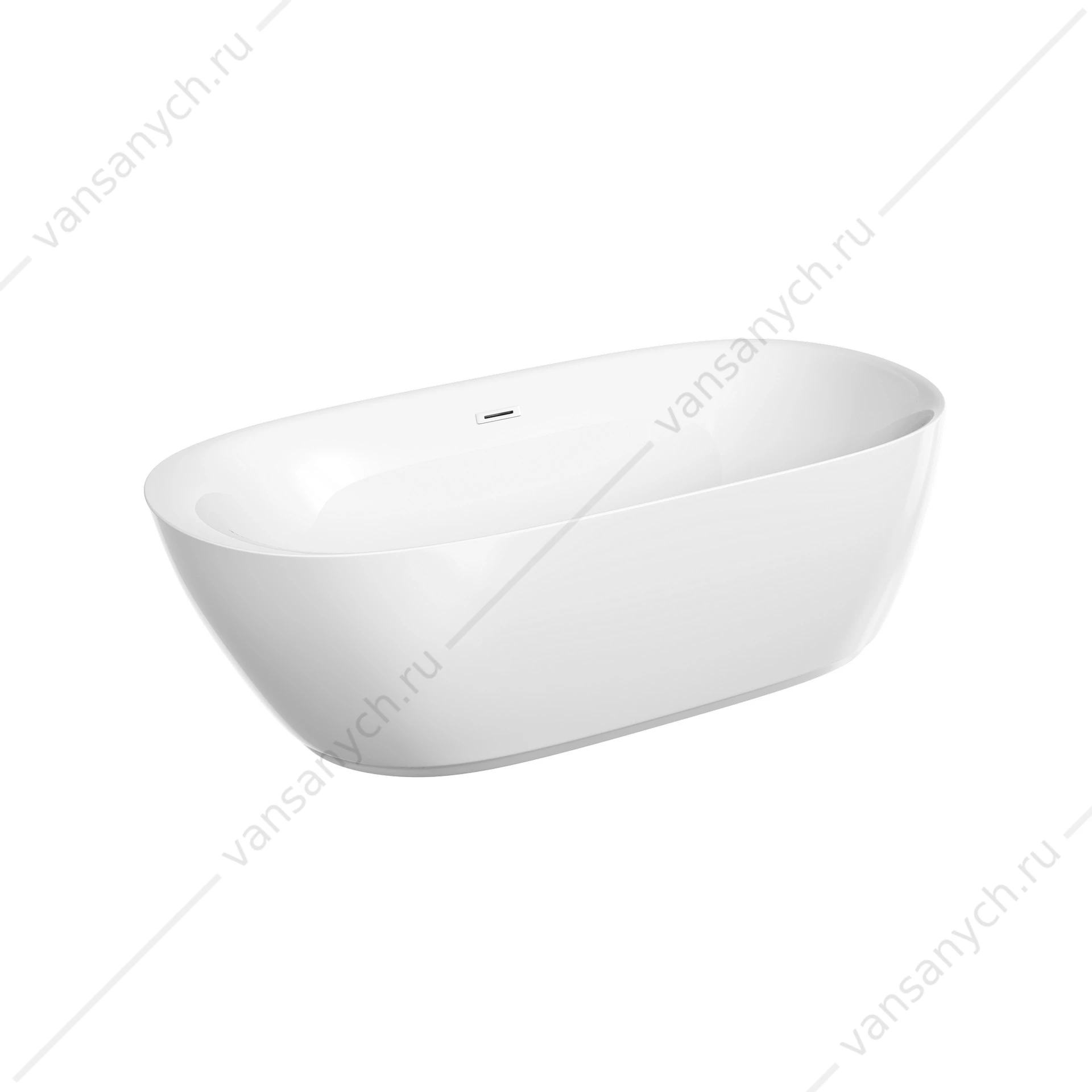 Ванна 180х85 акриловая Sancos Single FB07 отдельностоящая овальная