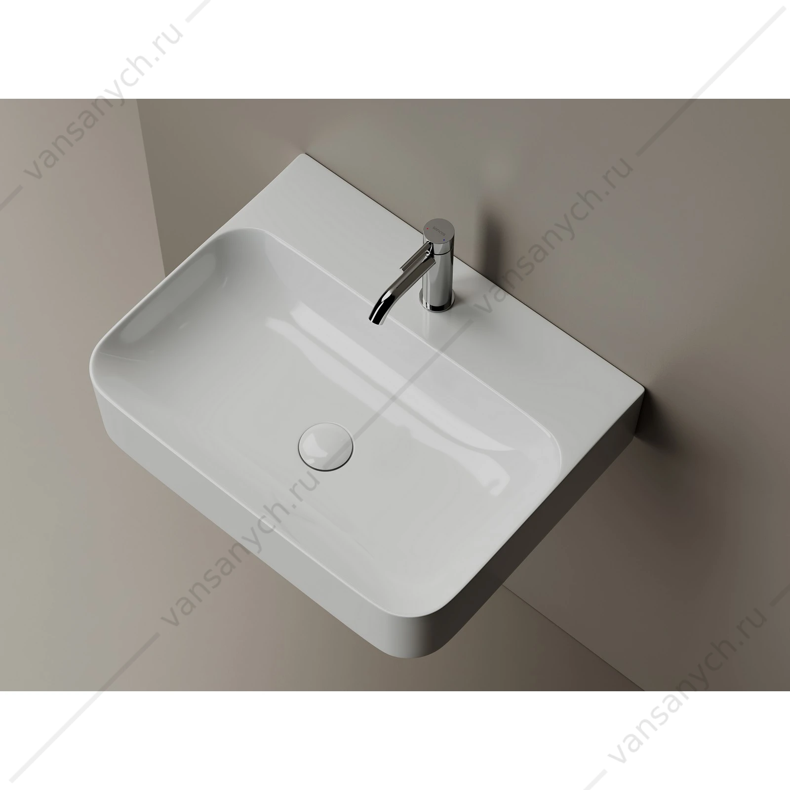 Раковина 61см Ceramica Nova AURA CN2001 подвесная белый