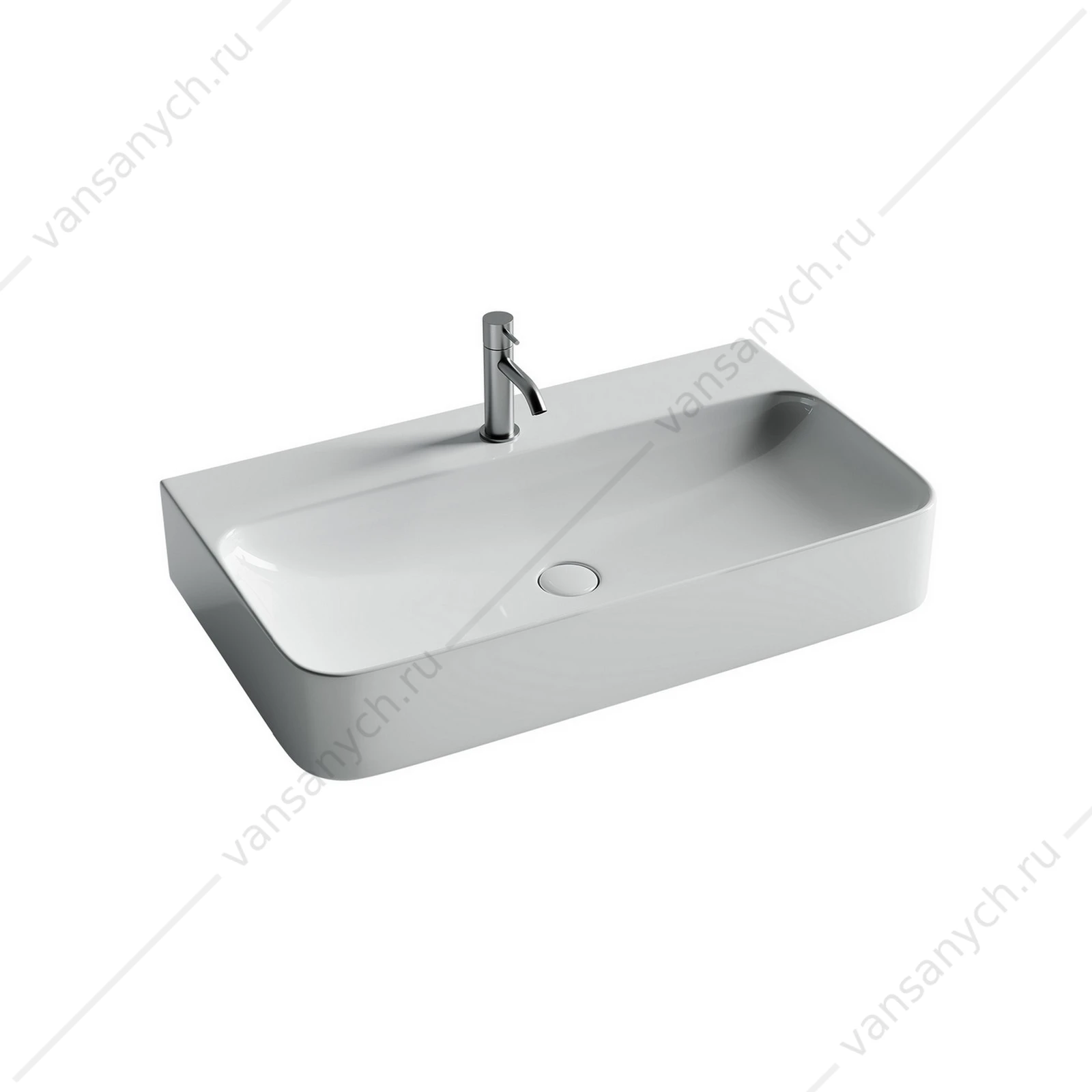 Раковина 80см Ceramica Nova AURA CN2006 подвесная белый