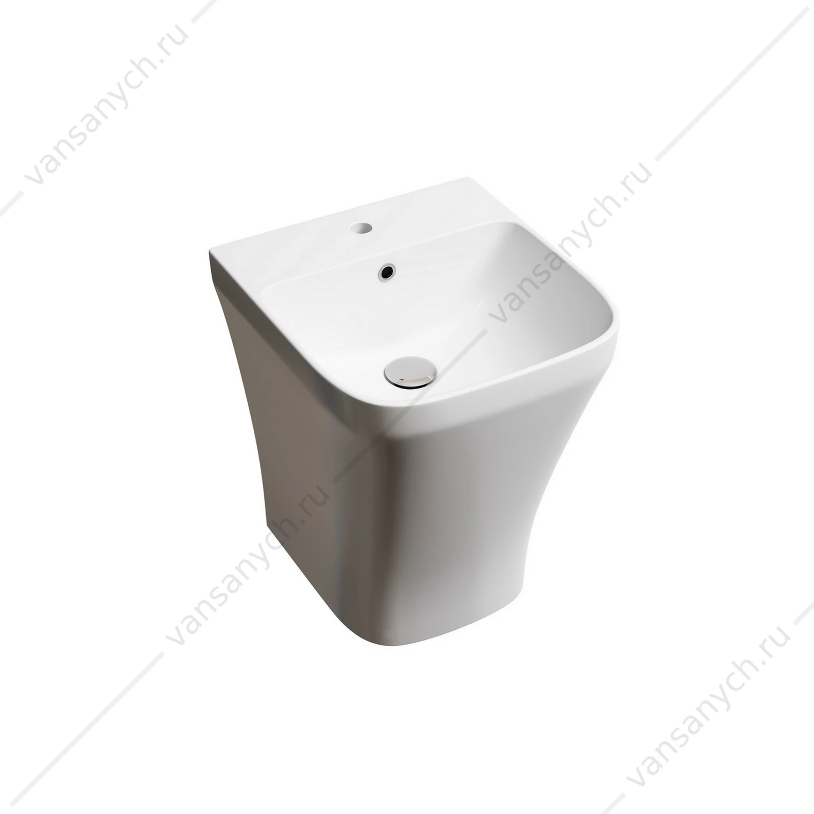 Раковина 37см моноблок Ceramica Nova DION CN6067 подвесная белый