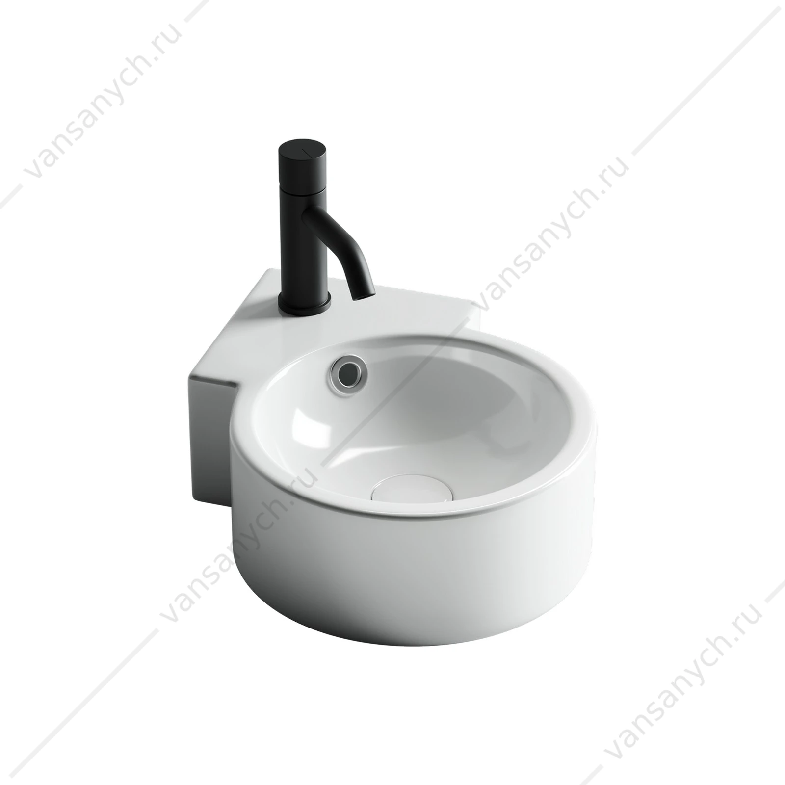 Раковина 31см угловая Ceramica Nova ELEMENT CN5019 подвесная белый