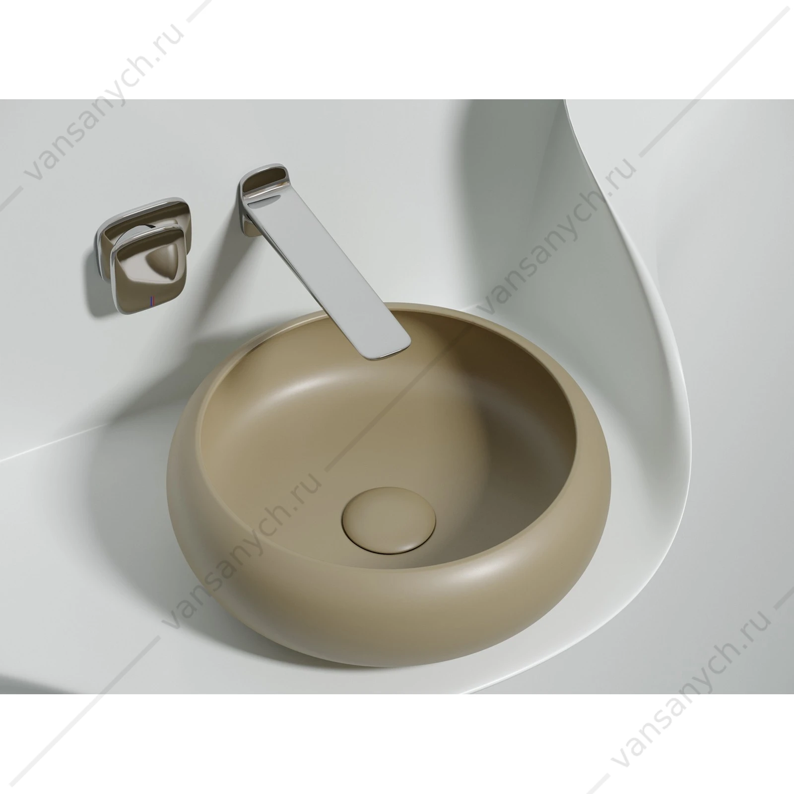 Раковина 36см Ceramica Nova ELEMENT CN6050MC накладная бежевый матовый