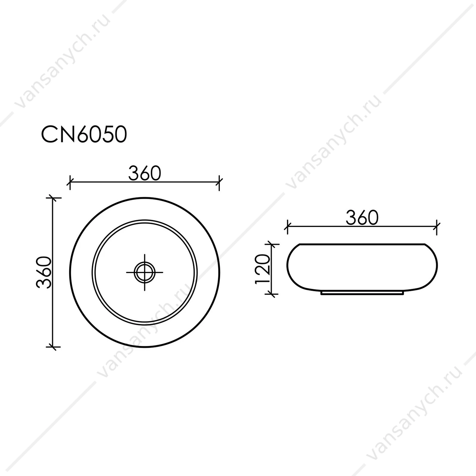 Раковина 36см Ceramica Nova ELEMENT CN6050MC накладная бежевый матовый