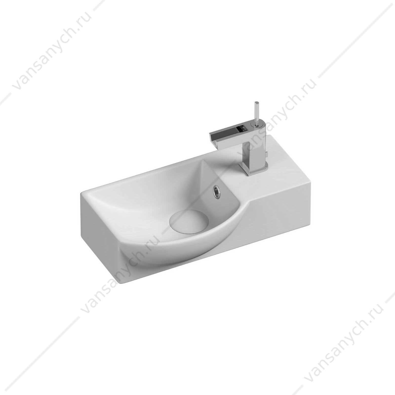 Раковина 40см Ceramica Nova ELEMENT CN6039L подвесная белый