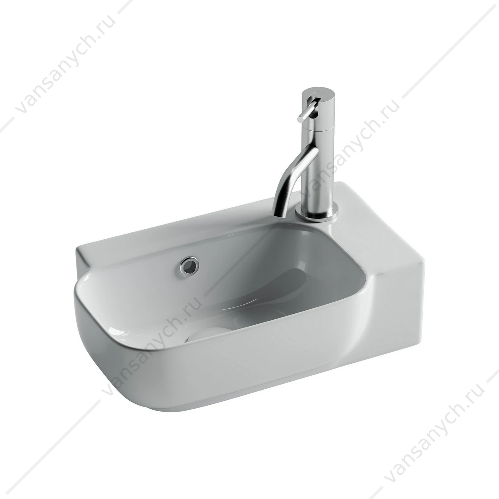 Раковина 40см Ceramica Nova ELEMENT CN6074L подвесная белый