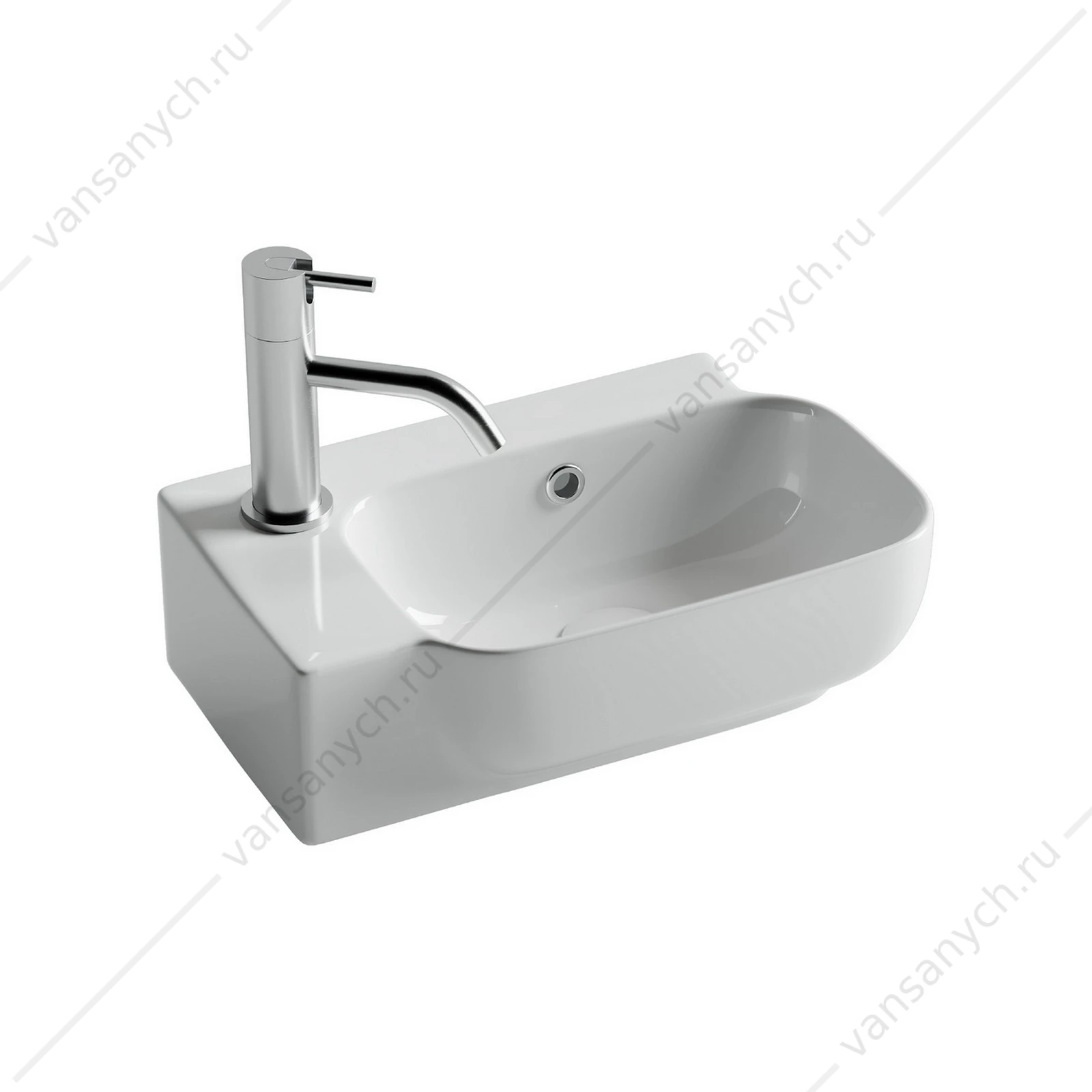 Раковина 40см Ceramica Nova ELEMENT CN6074R подвесная белый