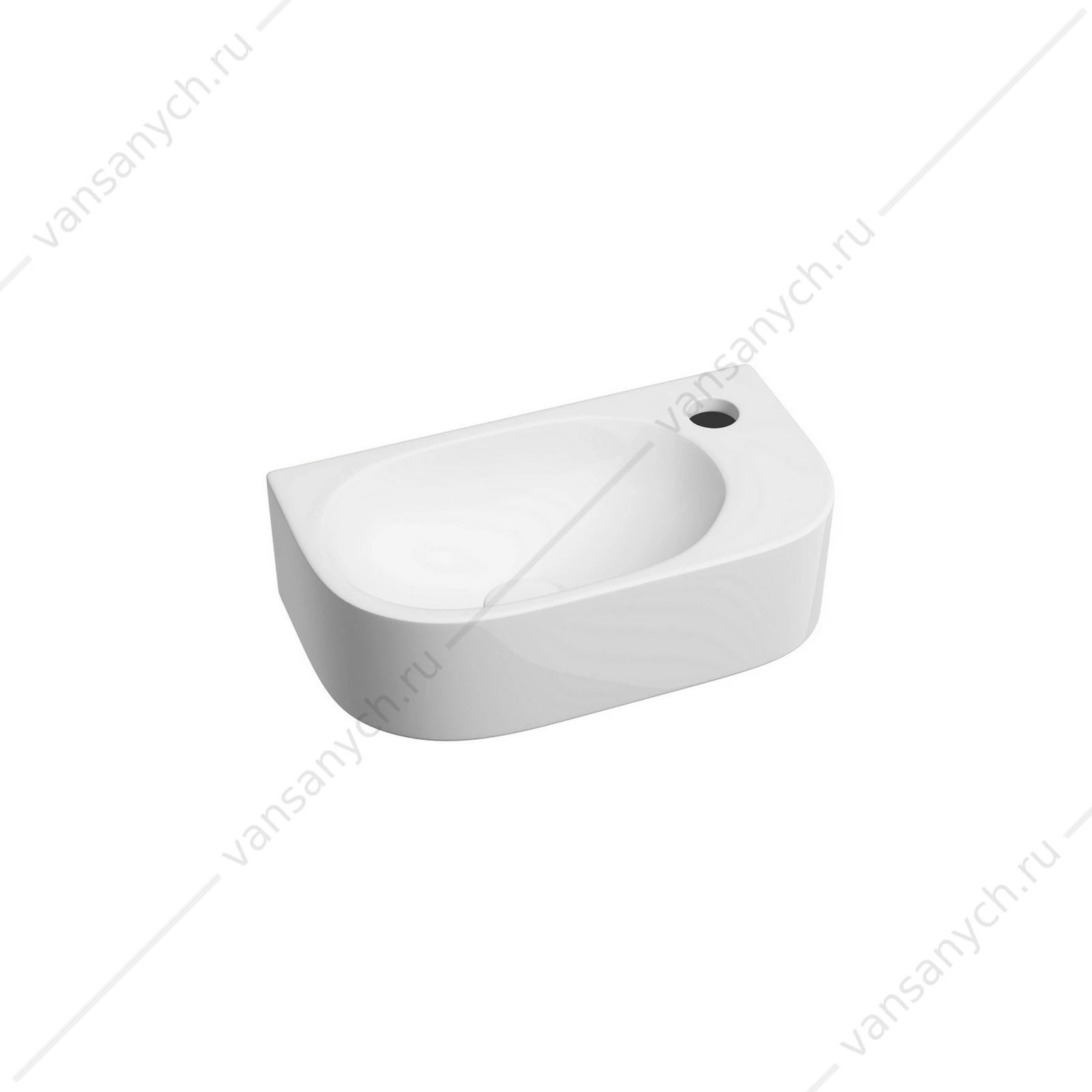 Раковина 41см Ceramica Nova ELEMENT CN6066L подвесная белый