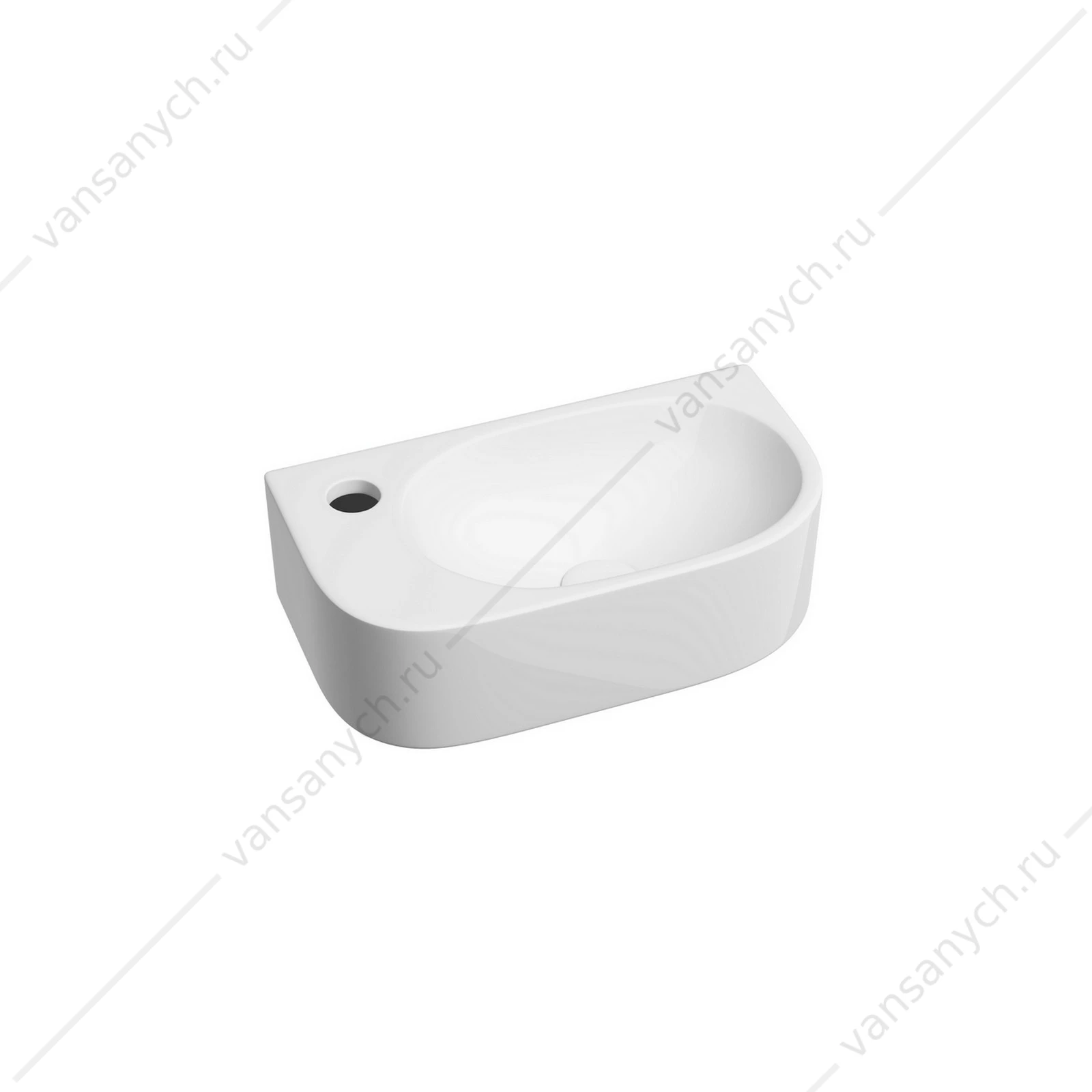 Раковина 41см Ceramica Nova ELEMENT CN6066R подвесная белый