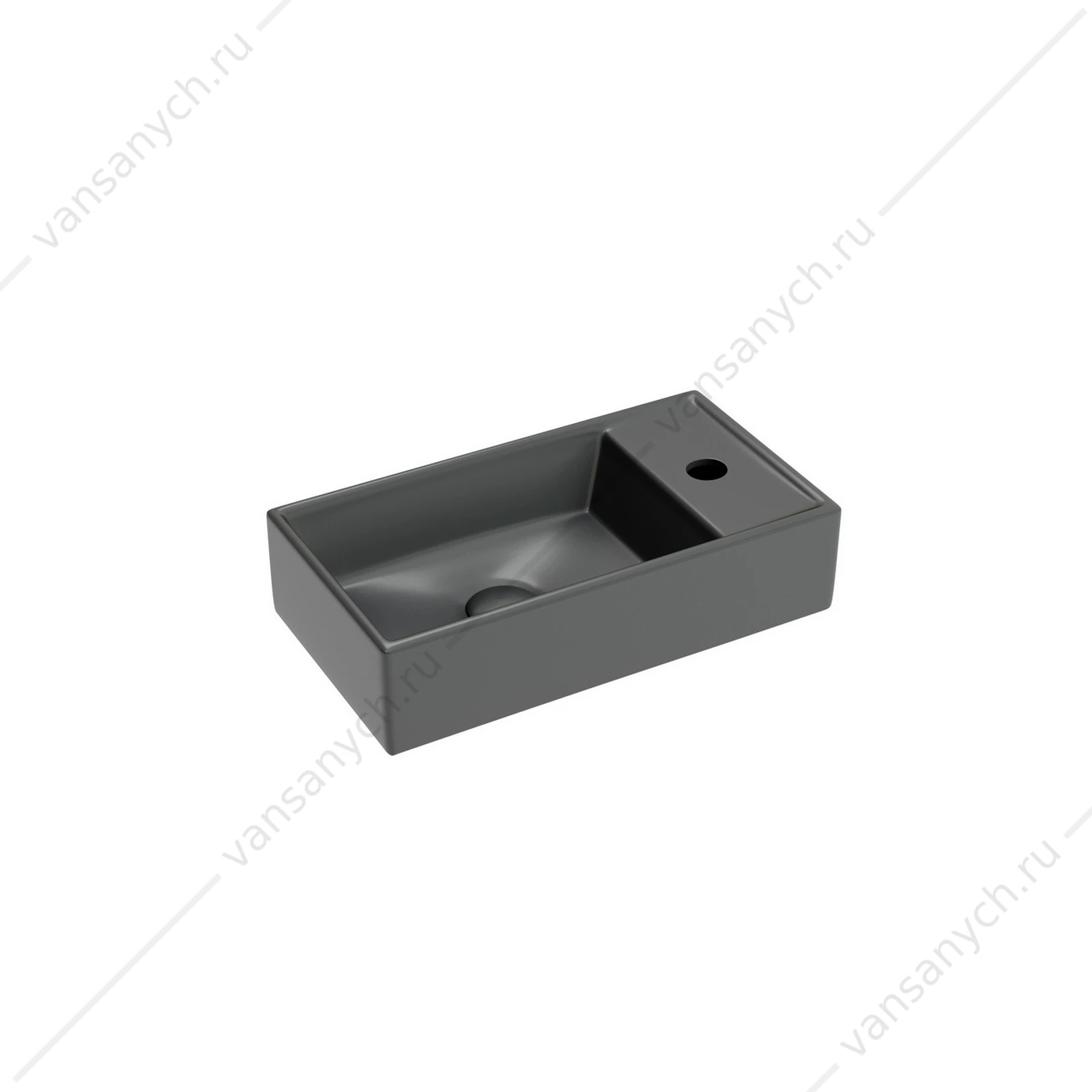 Раковина 42см Ceramica Nova ELEMENT CN6051LMDH подвесная темный антрацит матовый
