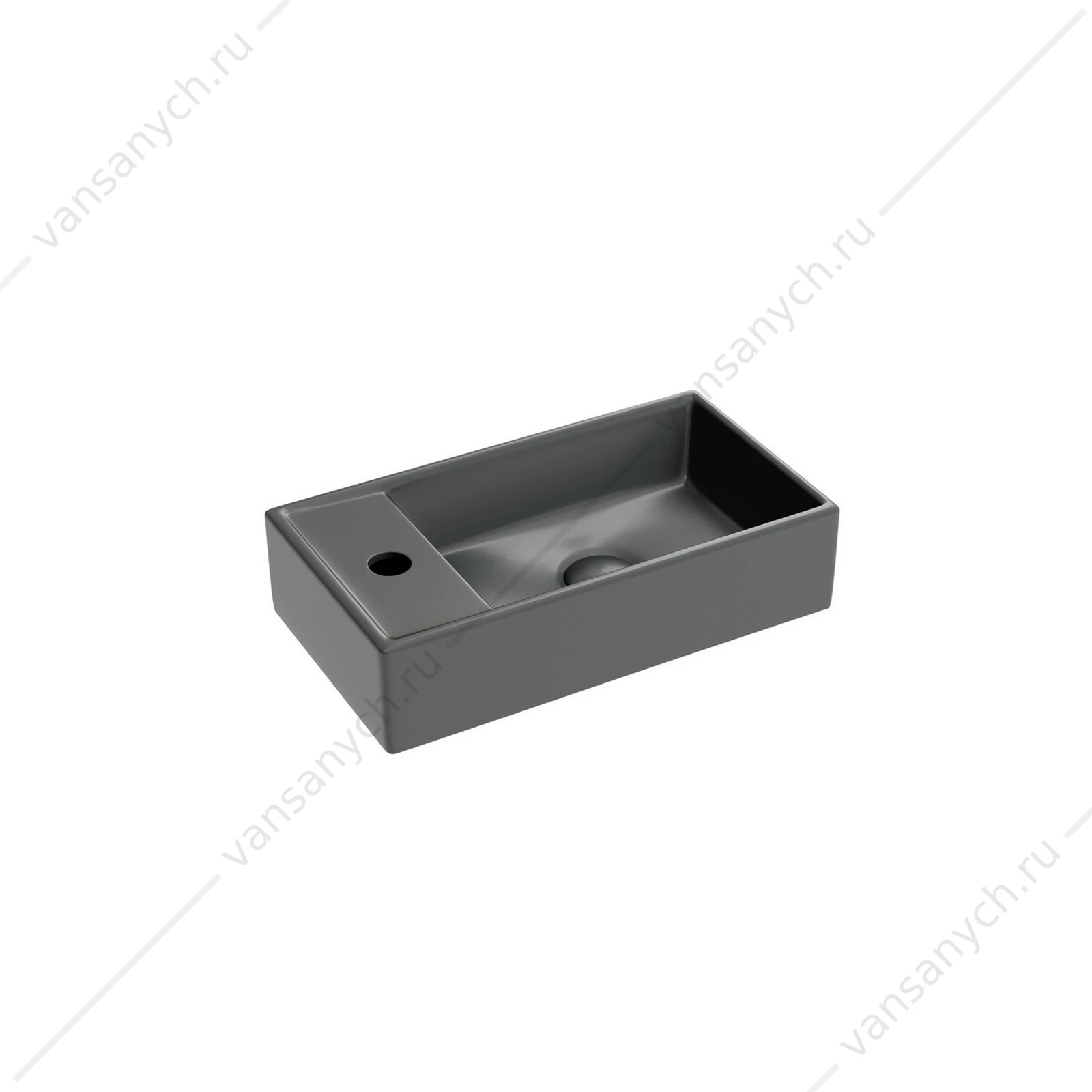 Раковина 42см Ceramica Nova ELEMENT CN6051RMDH подвесная темный антрацит матовый