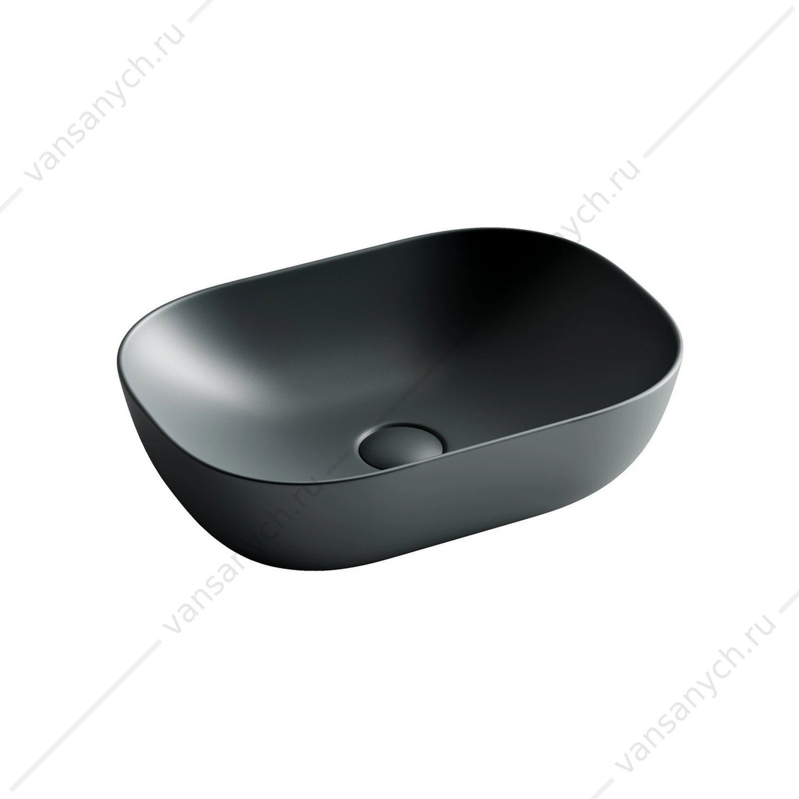 Раковина 46см Ceramica Nova ELEMENT CN6009MDH накладная темный антрацит матовый