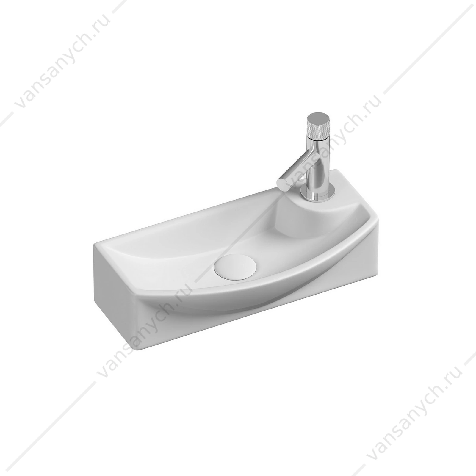 Раковина 46см Ceramica Nova ELEMENT CN6038L подвесная белый