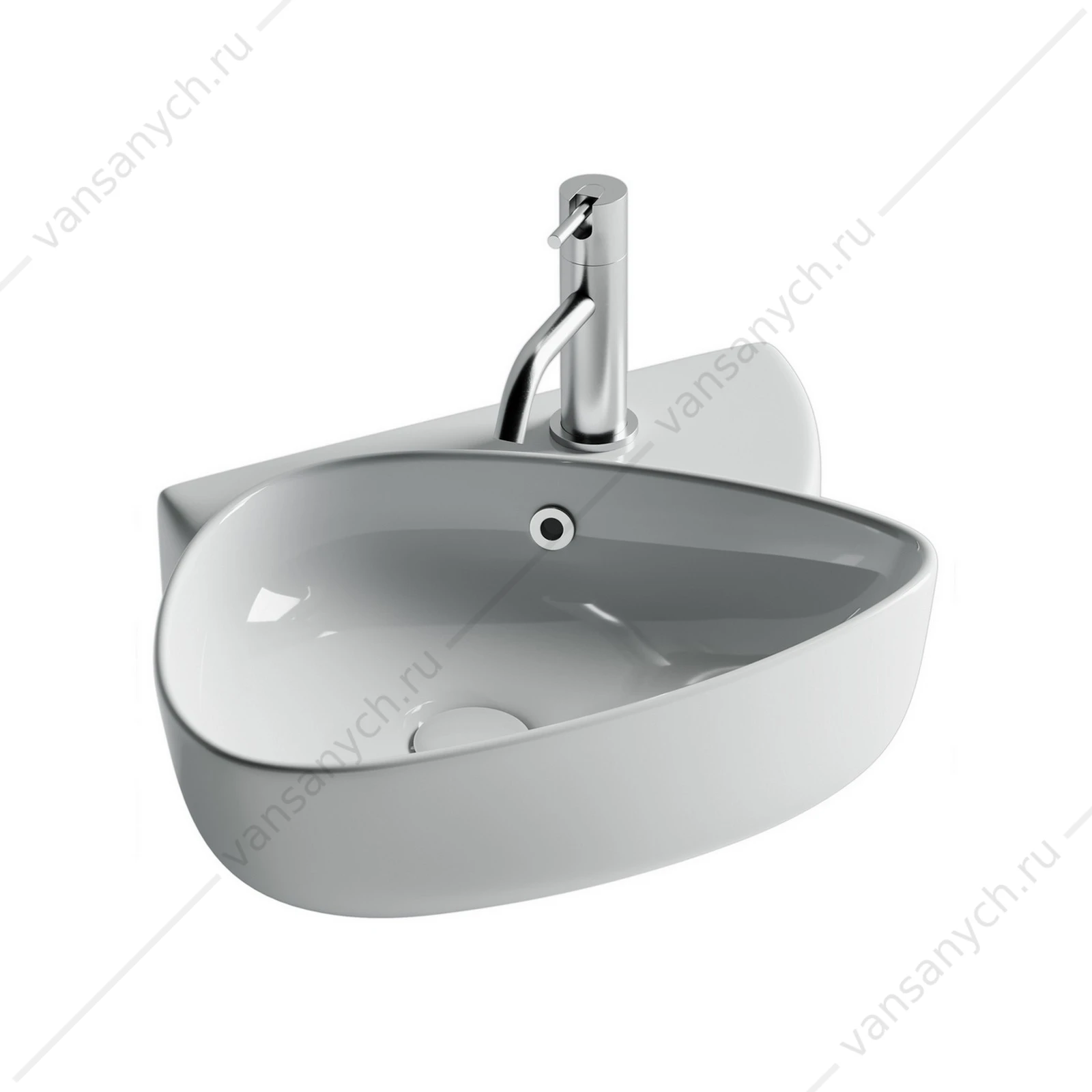 Раковина 50см Ceramica Nova ELEMENT CN5049 подвесная белый