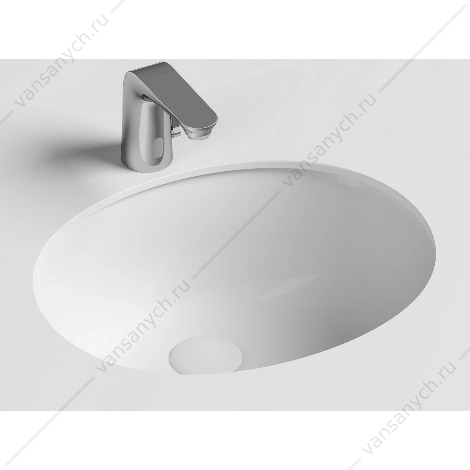 Раковина 51см Ceramica Nova ELEMENT CN6042 встраиваемая белый