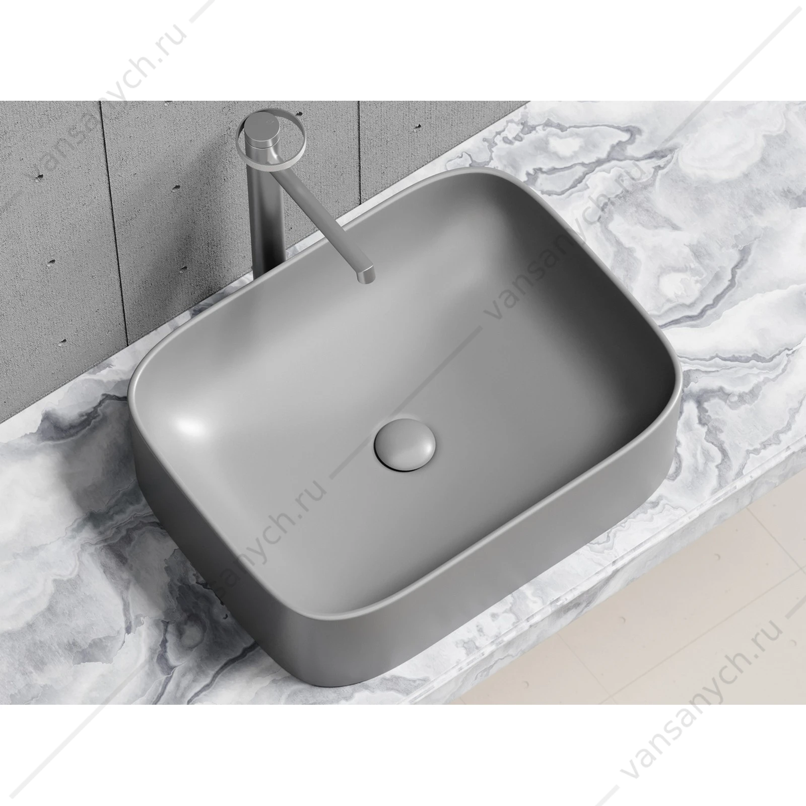 Раковина 51см Ceramica Nova ELEMENT CN6052MH накладная антрацит матовый