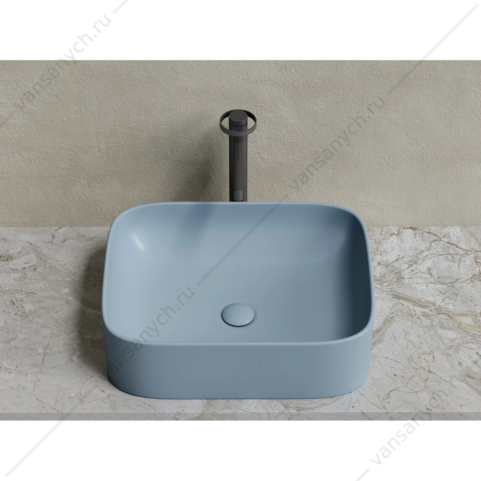 Раковина 51см Ceramica Nova ELEMENT CN6052MHL накладная серо-голубой матовый