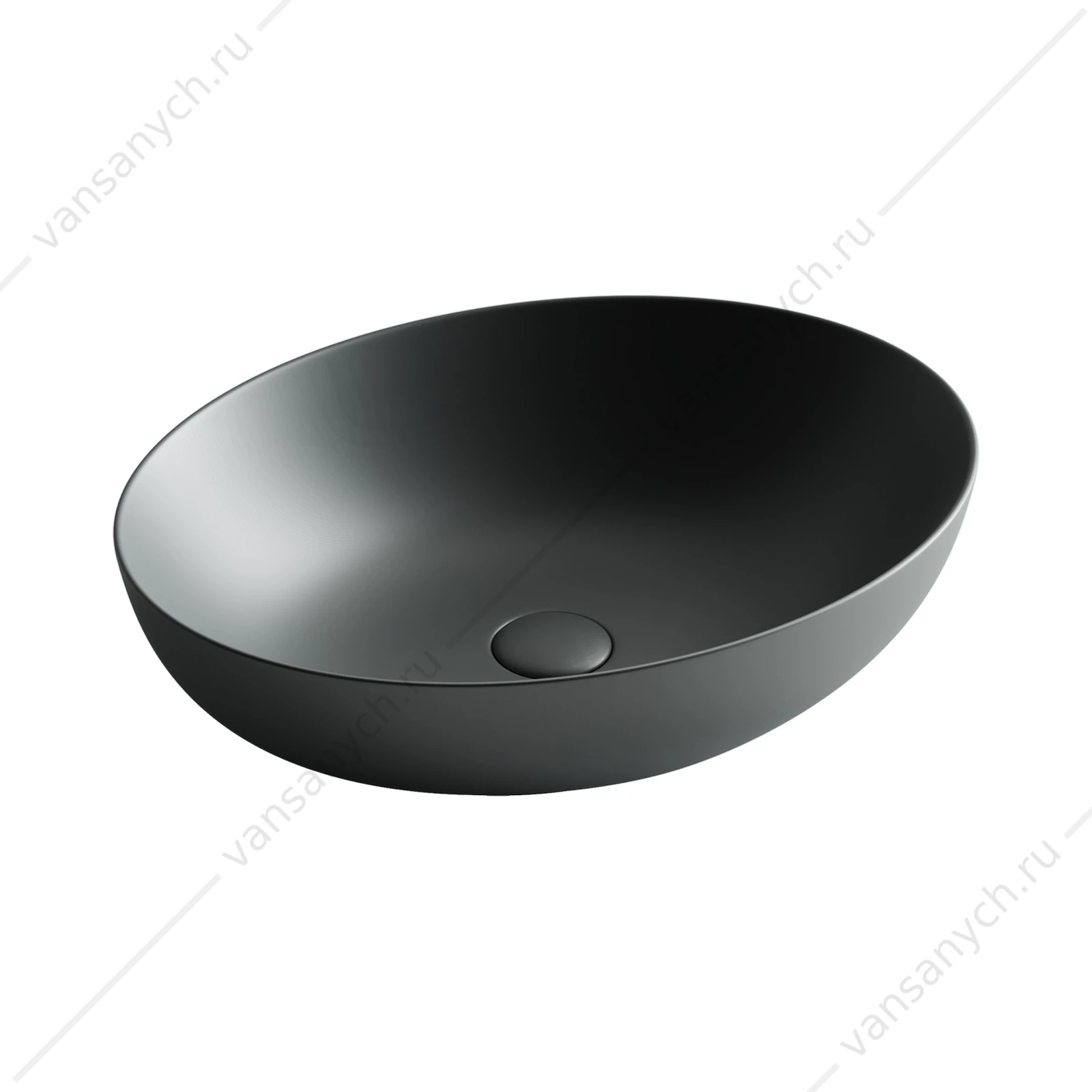 Раковина 52см Ceramica Nova ELEMENT CN6017MDH накладная темный антрацит матовый