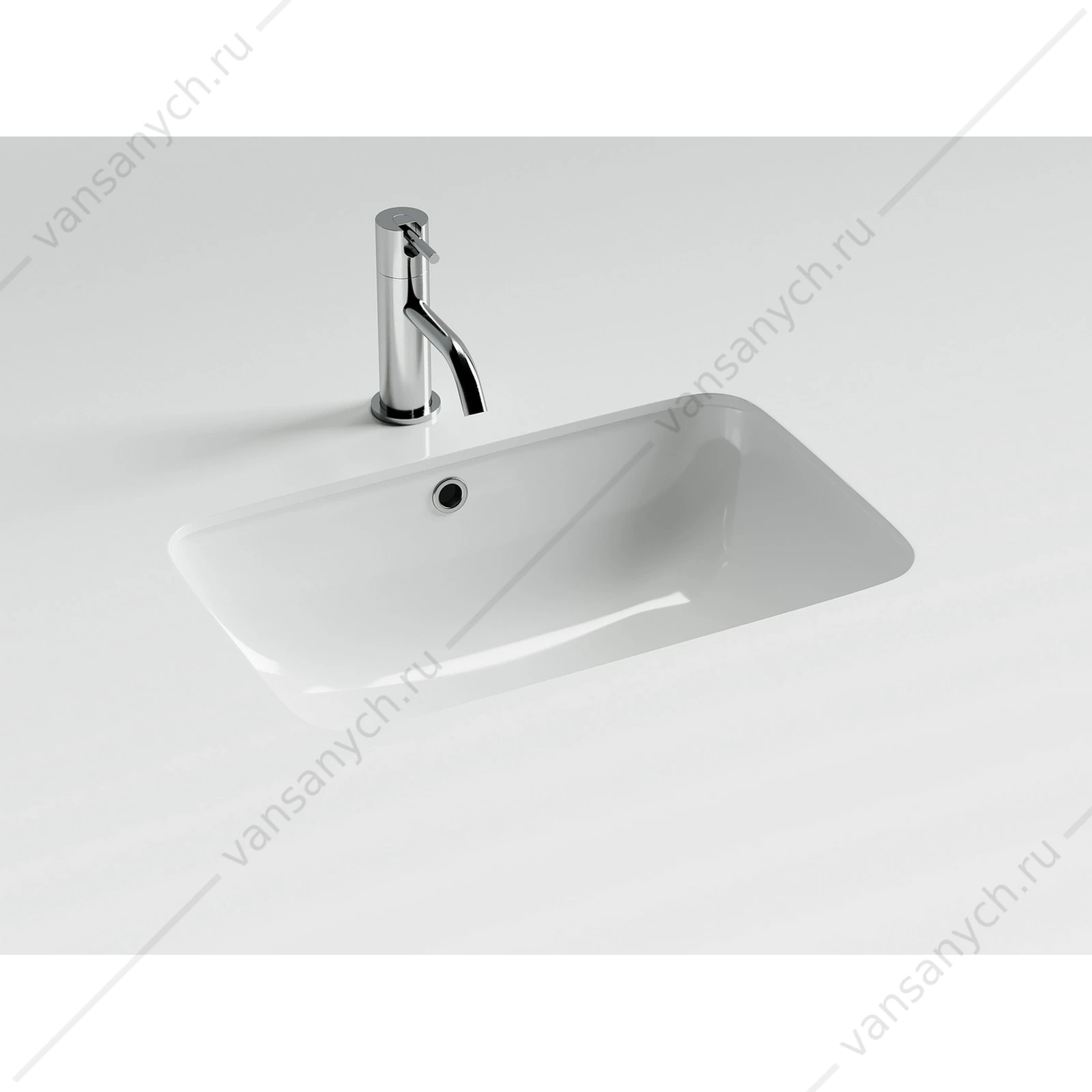 Раковина 54см Ceramica Nova ELEMENT CN7018 встраиваемая белый