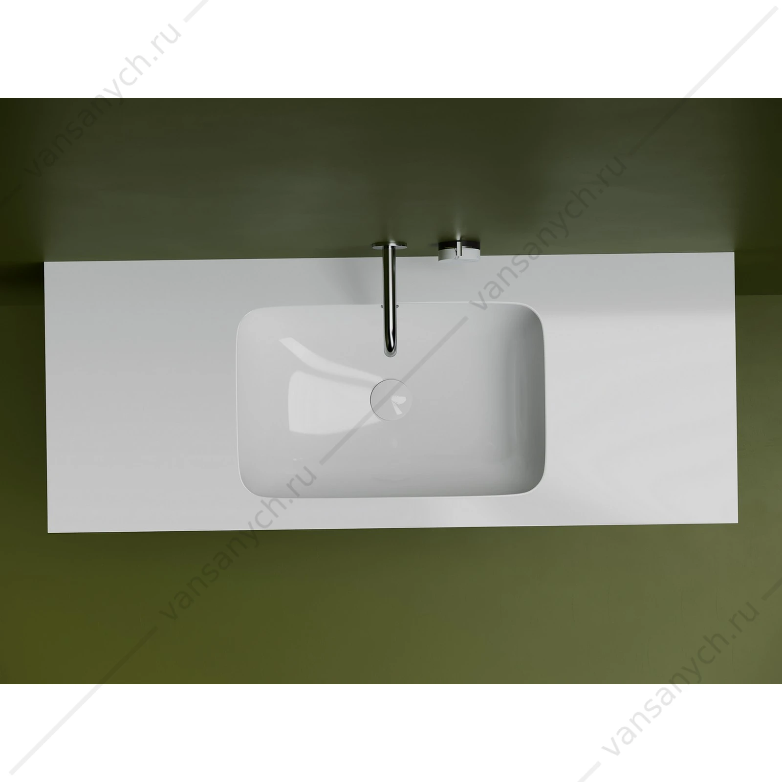 Раковина 54см Ceramica Nova ELEMENT CN7018 встраиваемая белый