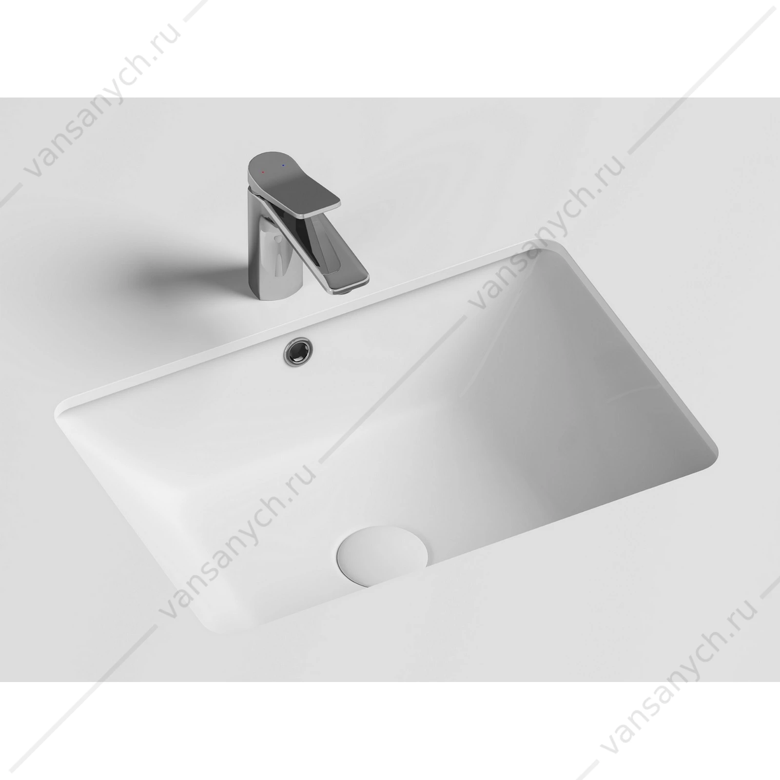 Раковина 55см Ceramica Nova ELEMENT CN6045 встраиваемая белый