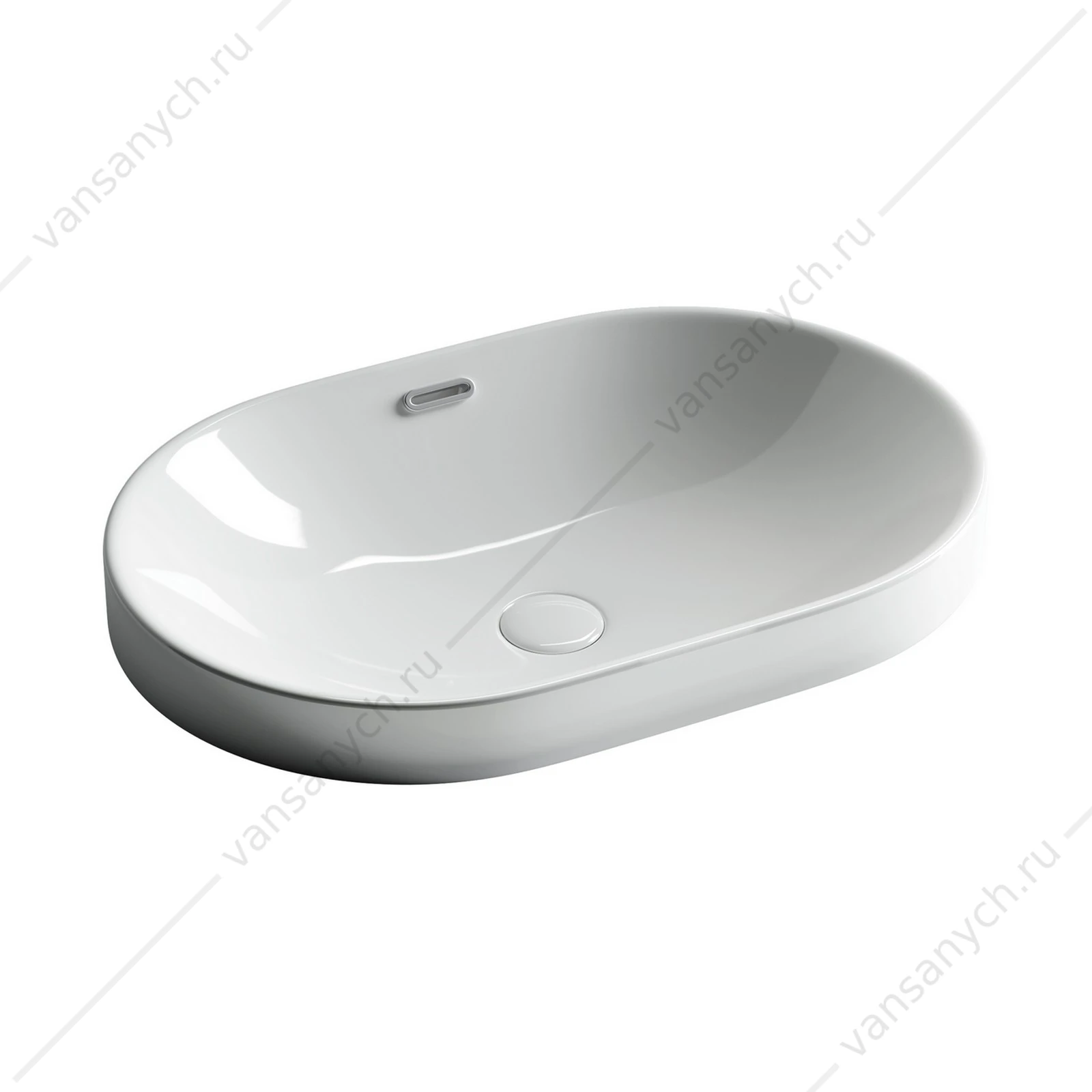 Раковина 60см Ceramica Nova ELEMENT CN5020 встраиваемая белый