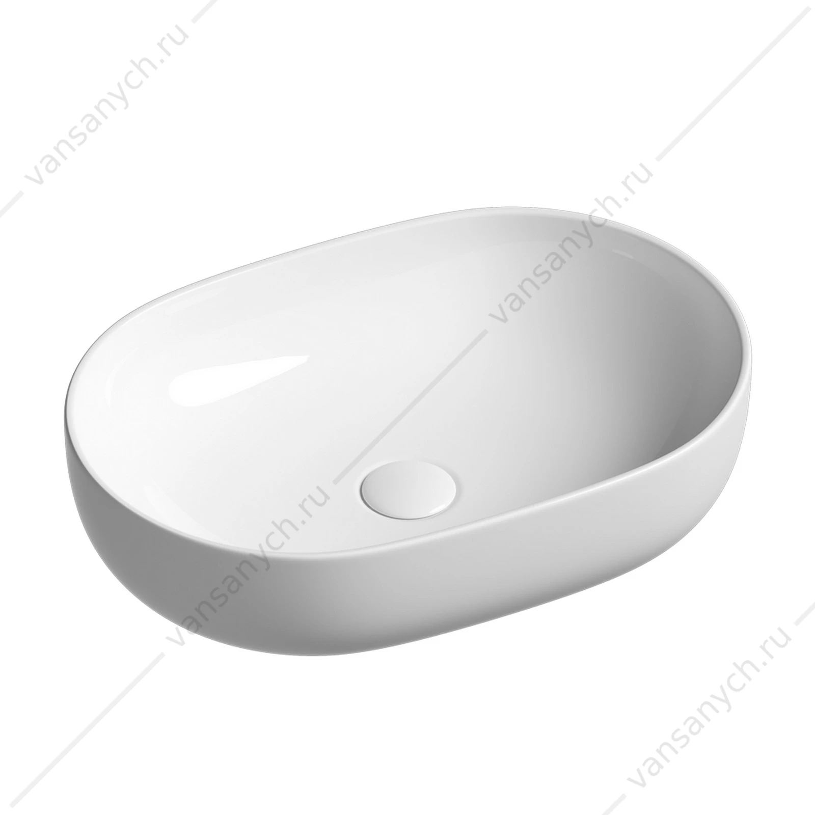 Раковина 60см Ceramica Nova ELEMENT CN6047 накладная белый