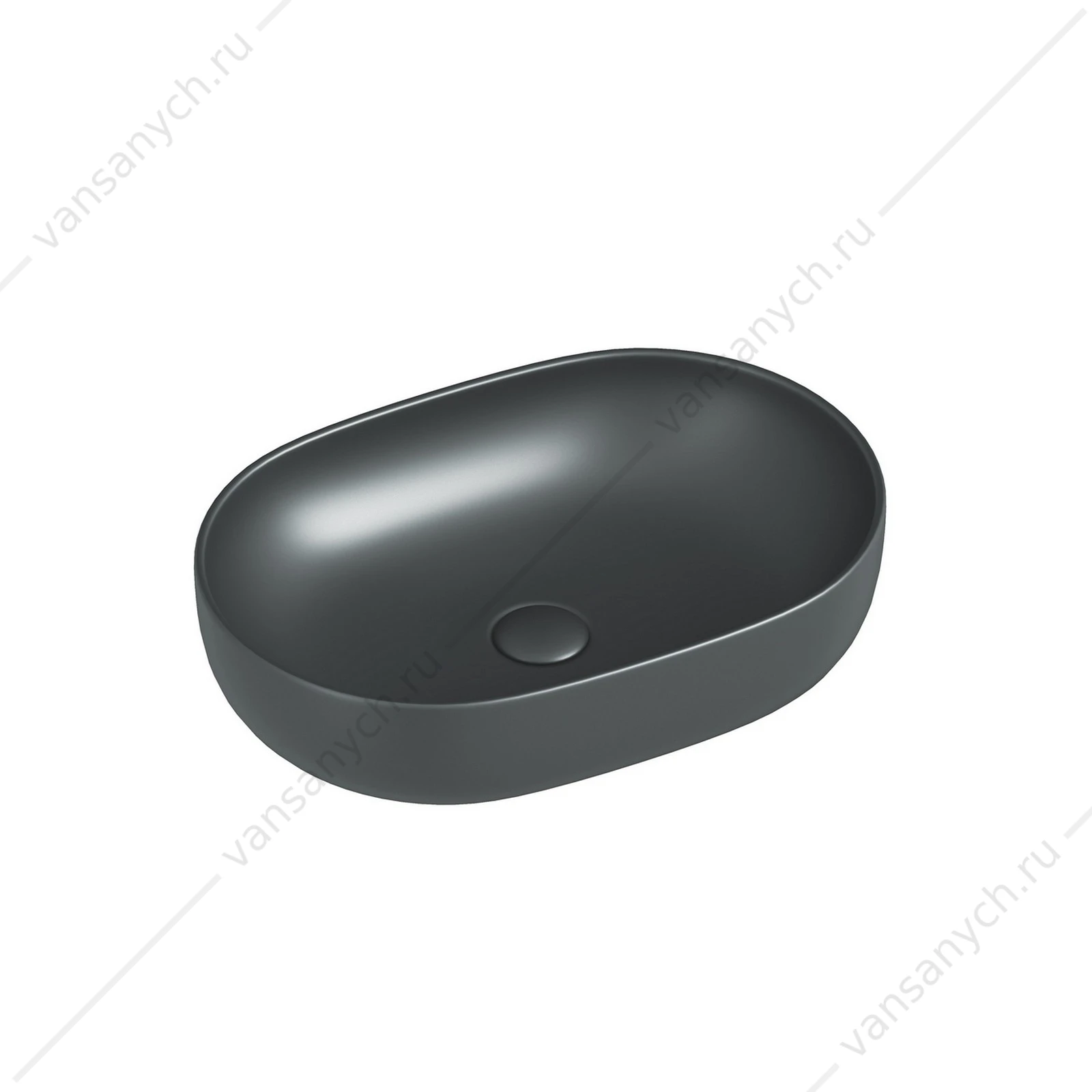 Раковина 60см Ceramica Nova ELEMENT CN6047MDH накладная темный антрацит матовый