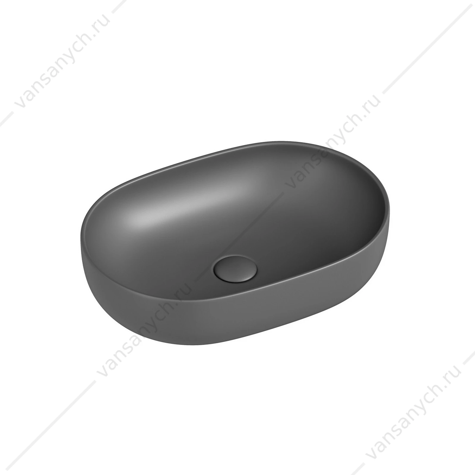 Раковина 60см Ceramica Nova ELEMENT CN6047MH накладная антрацит матовый