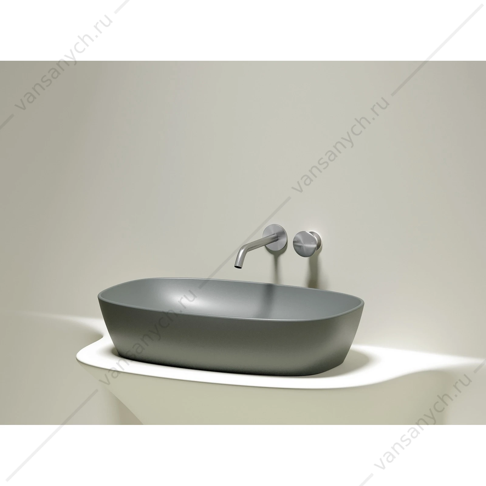 Раковина 60см Ceramica Nova ELEMENT CN6049MH накладная антрацит матовый