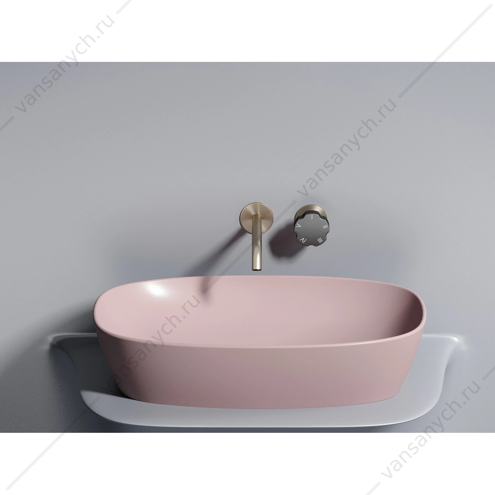 Раковина 60см Ceramica Nova ELEMENT CN6049MP накладная розовый матовый