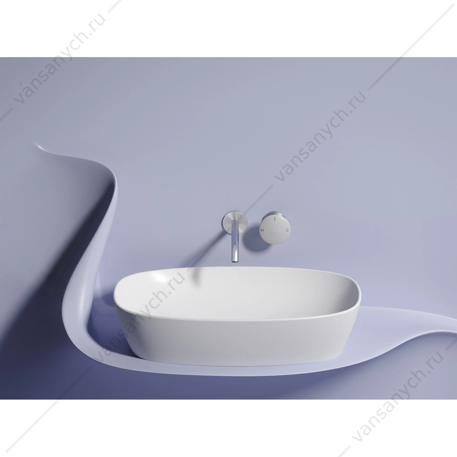 Раковина 60см Ceramica Nova ELEMENT CN6049MW накладная белый матовый