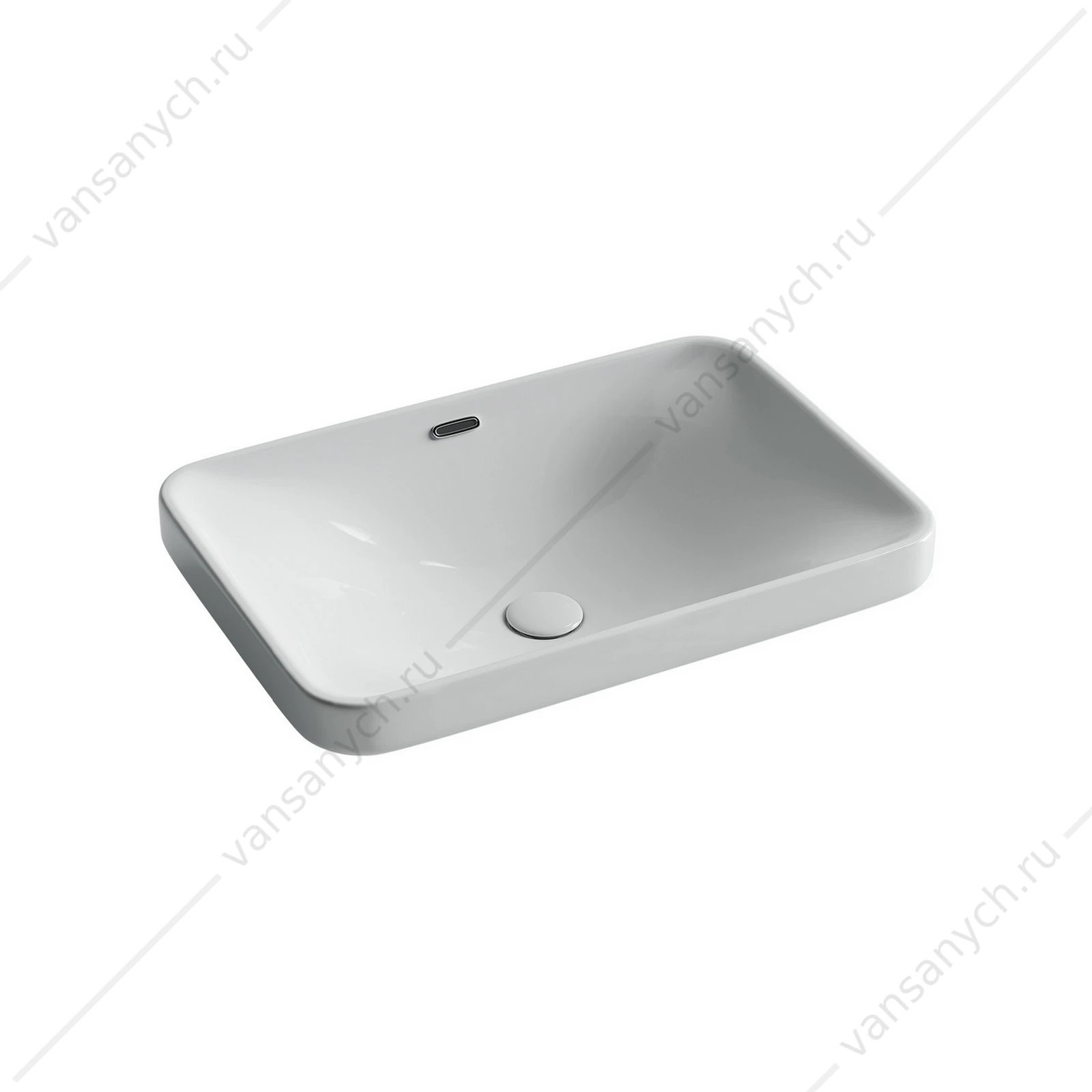 Раковина 61см Ceramica Nova ELEMENT CN5041 встраиваемая белый