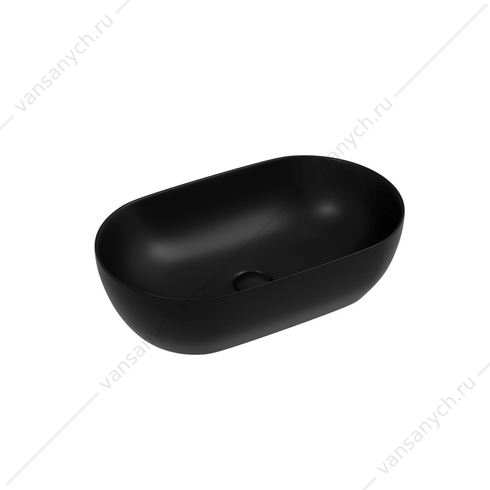 Раковина 50см Ceramica Nova TWIST CN12001MB накладная черный матовый
