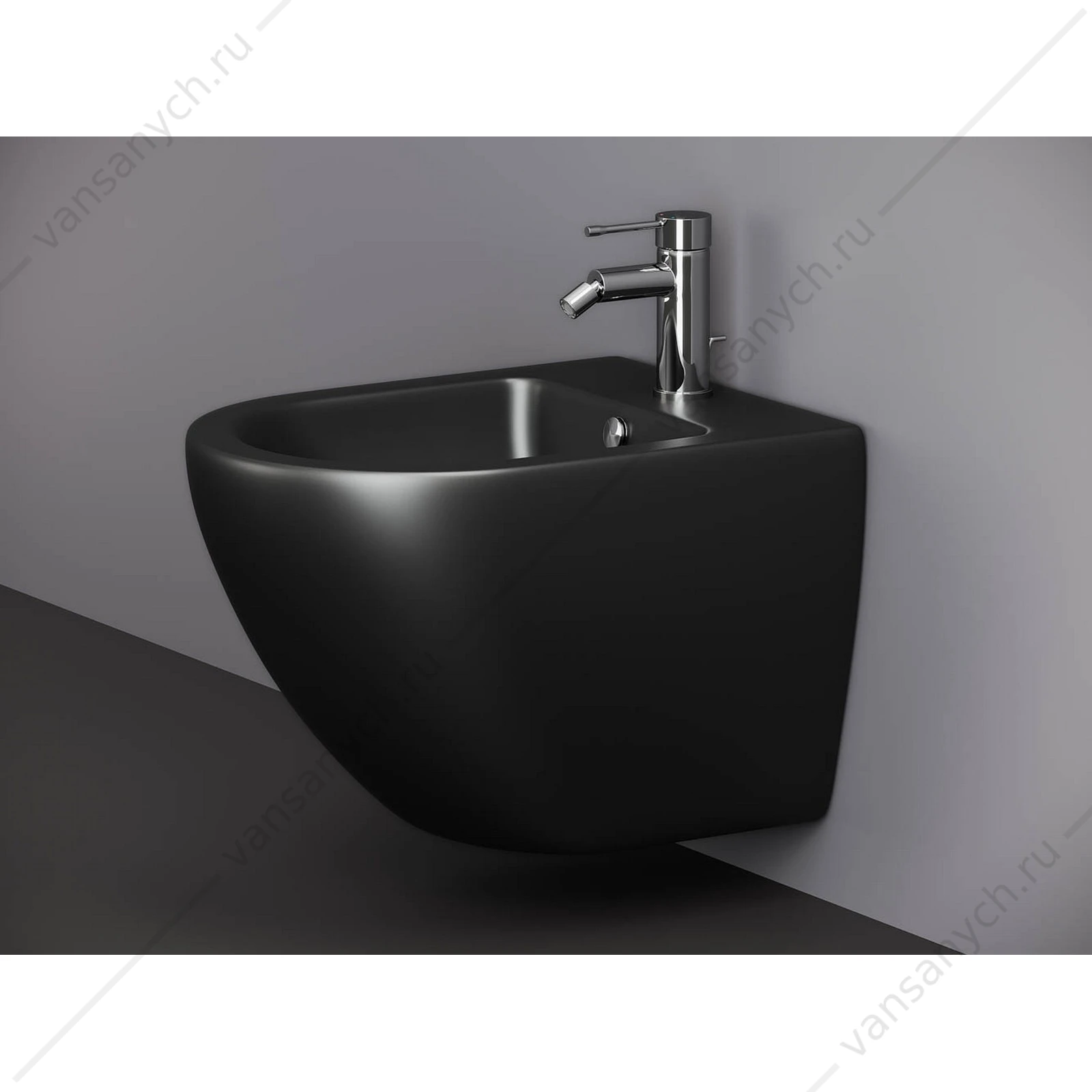 Биде Ceramica Nova METROPOL CN4003MB черный матовый подвесное
