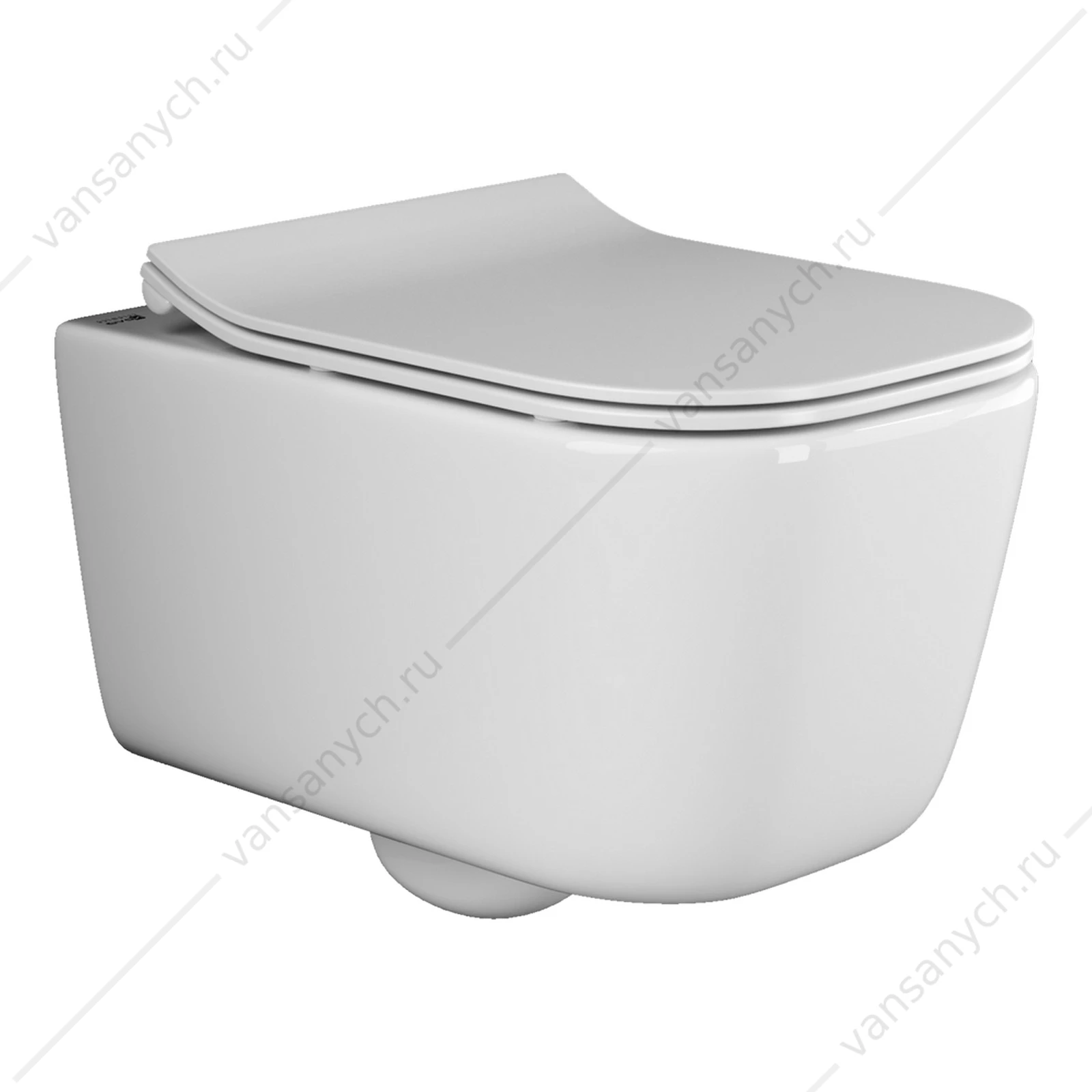 Унитаз безободковый с сиденьем микролифт Ceramica Nova NEW DAY CN3005 белый подвесной
