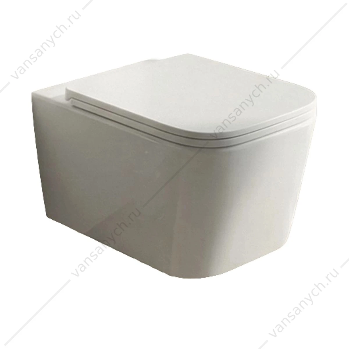 Унитаз безободковый торнадо Watersense Eva Vortex W01831 микролифт подвесной